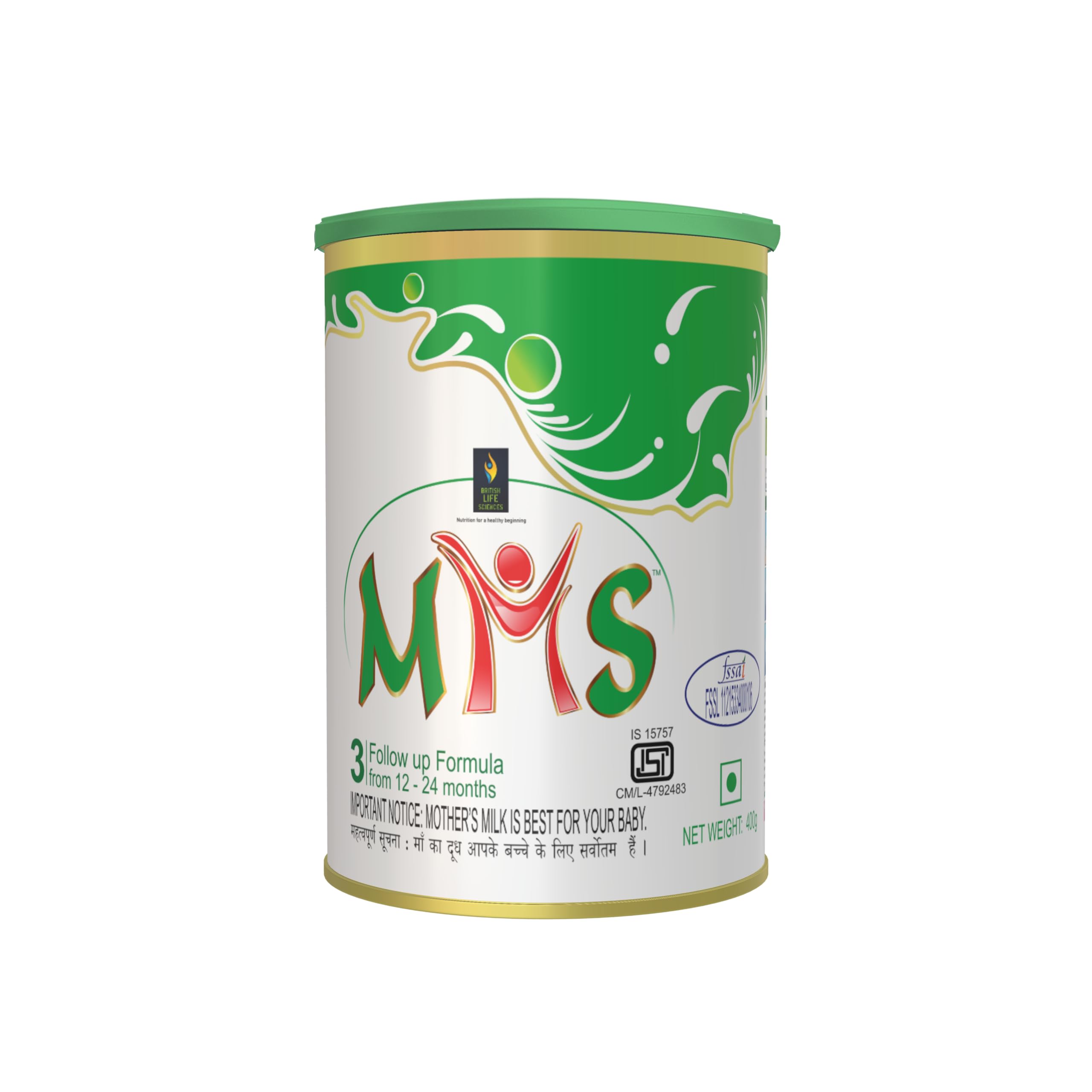 BRITISH LIFE SCIENCES Infant Mms Follow Up Formula For Babies 12 Months And Above|Stage 3 Follow Up Formula For Overall Development|Nutritious Milk Drink Powder For Babies, 400 G (B08GKQST31) Amazon Price History, Amazon Price Tracker
