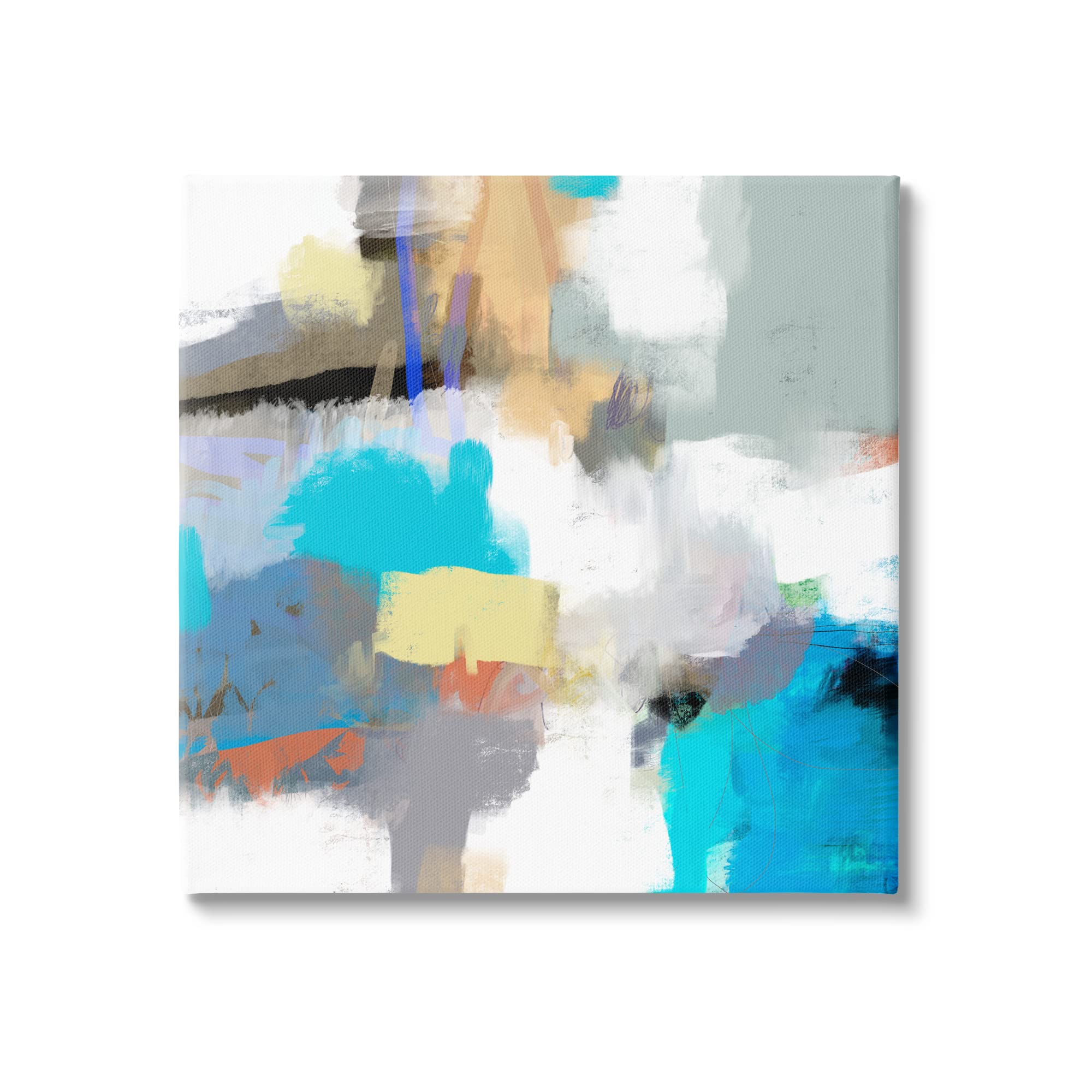Stupell IndustriesAbstract Paint Strokes Vivid Blue Detail Scribbles Canvas Wall Art, Design By Lisa Ridgers