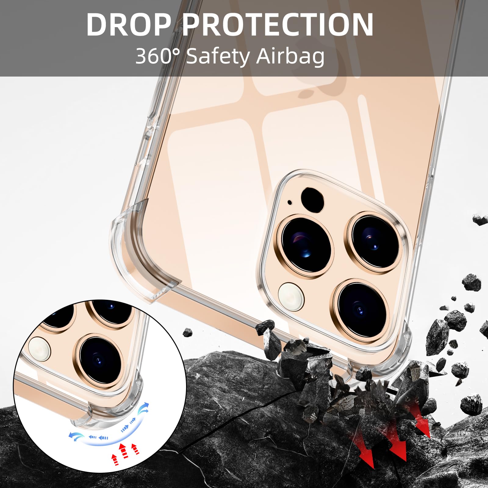 JETech Cover per iPhone 16 6,1 Pollici, Anti Ingiallimento Antiurto Cellulare Paraurti Custodia, Anti-Graffio Retro Trasparente (Verde Acqua