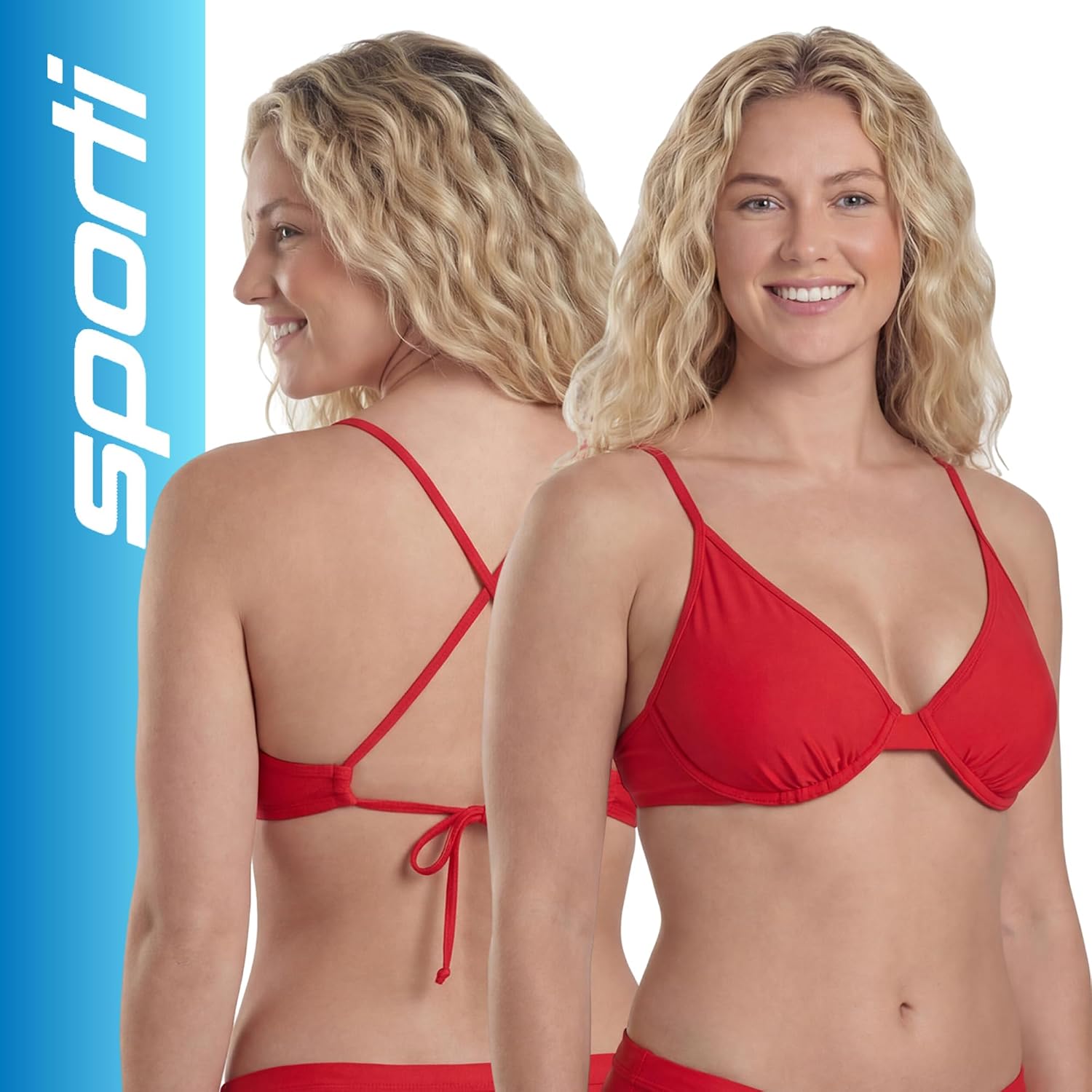 Sporti Solid Underwire Bikini Top (D/DD/E/F)