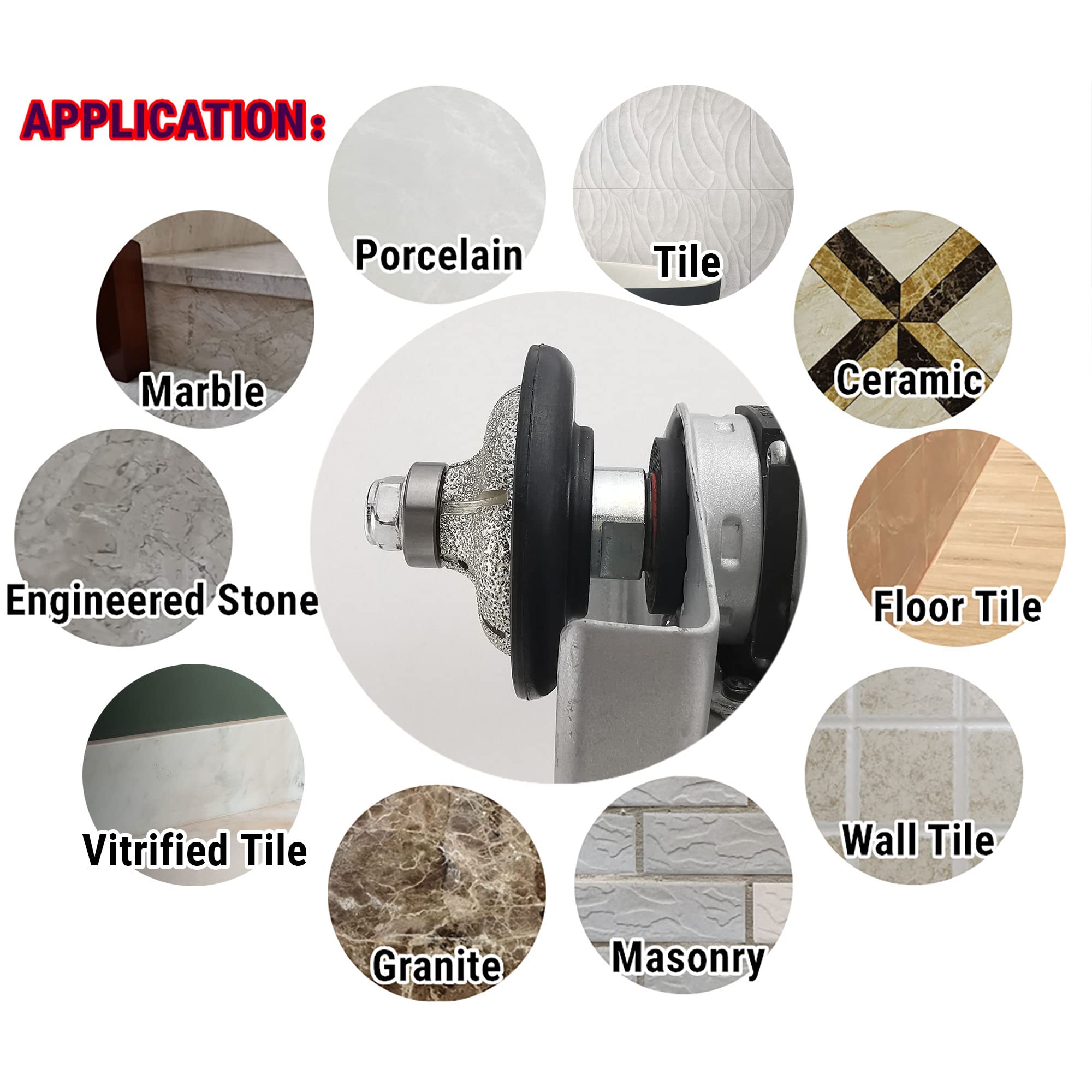 NBB Diamentowy profil koła, frez diamentowy, wiertło do profilowania porcelany płytki ceramiczne granit marmur kamień naturalny, łatwy w użyciu w szlifierce kątowej (F Ogee, F20)