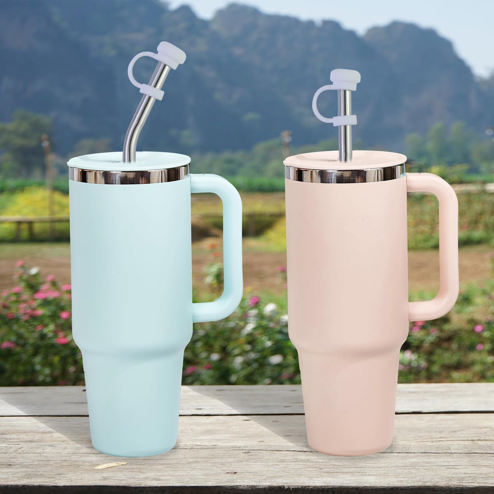 4 Pajitas Largas De Acero Inoxidable 304, Pajitas Reutilizables De 30 Cm, Con Cepillos De Limpieza, Para Vasos De 30/40 Onzas, Accesorios De Cristal Y Copa Stanley