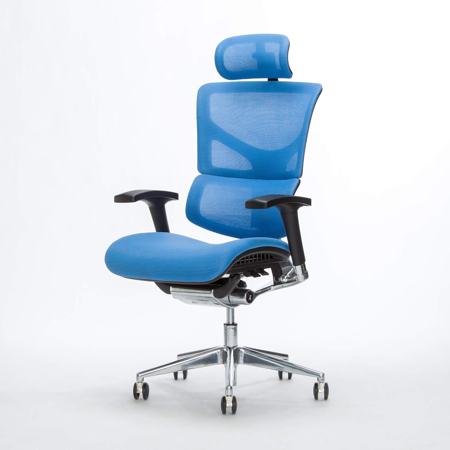 X-Chair X3 Management Office Chair, Glacier A.T.R. Fabric - High End Comfort Chair/Dynamic Variable Lumbar Support/Floating Recline/Highly Adjustable/Durable/Executive Office Desk Seat