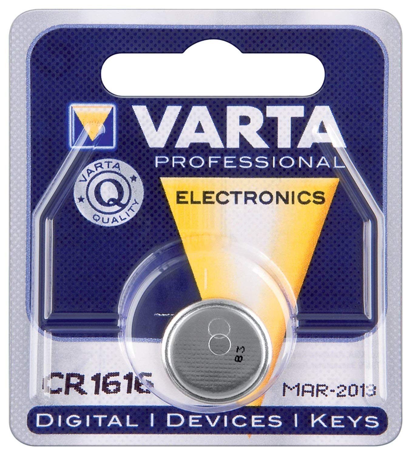 VARTA Lithium-Knopfzelle Electronics CR1616, 3 Volt
