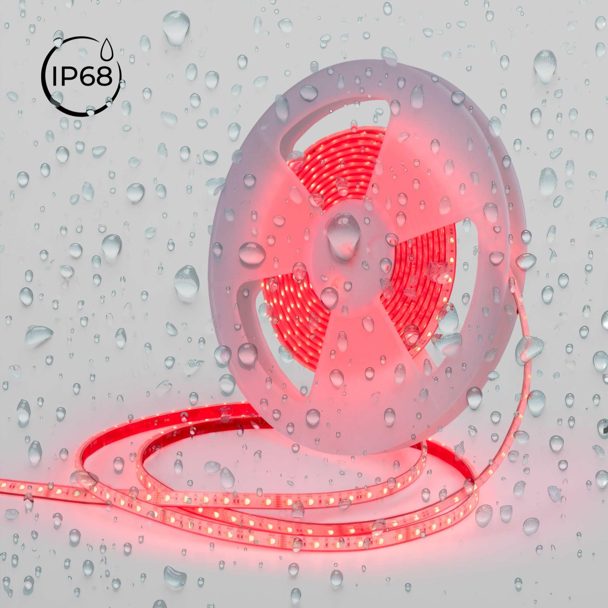 LED-Streifen, 24 V DC, wasserdicht, RGBW, 14,4 W/m, 12 mm, IP68-10 Meter, 60 l/m