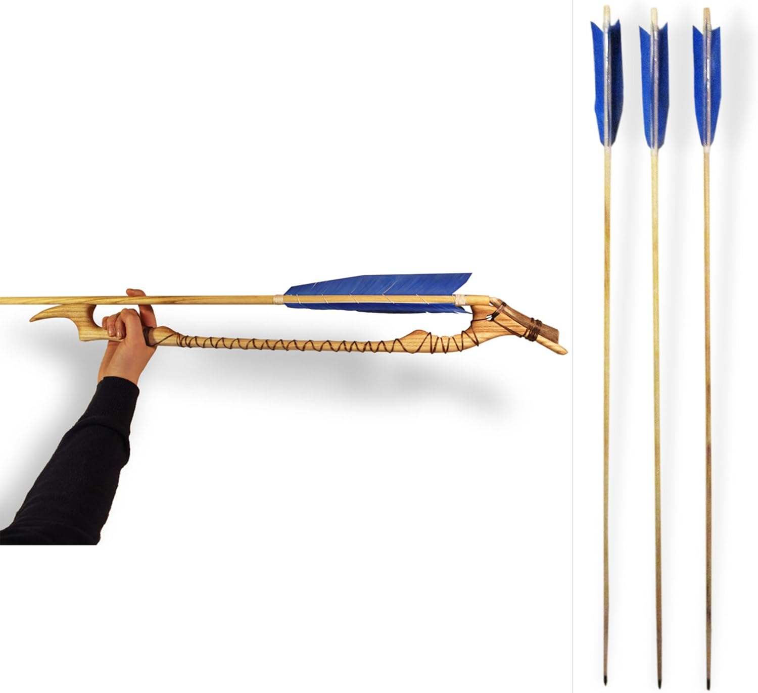 Wyalusing Atlatl and Three Six Foot Fletched Darts