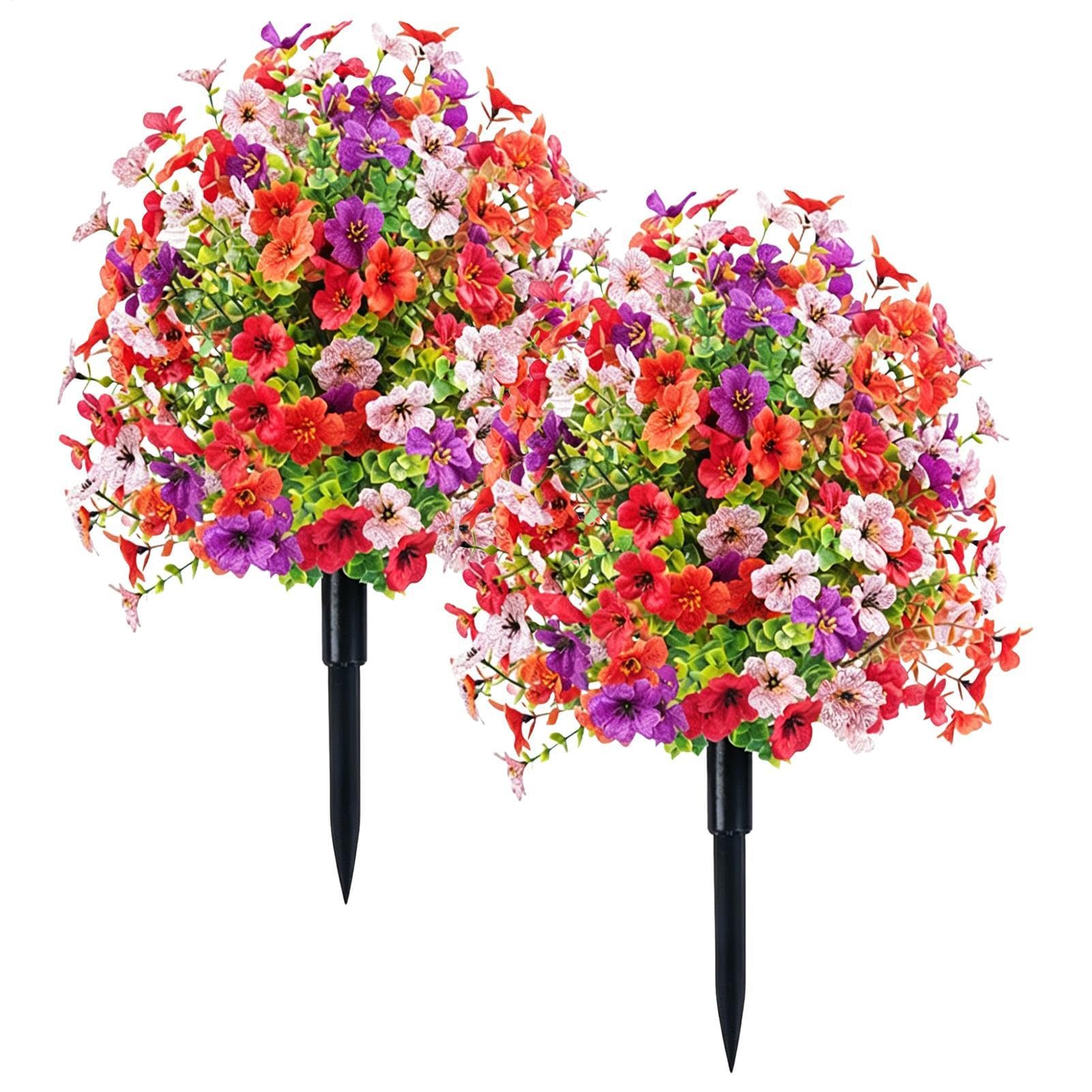 Bola floral artificial topiaria de 56 cm para jardín porche y bodas al aire libre