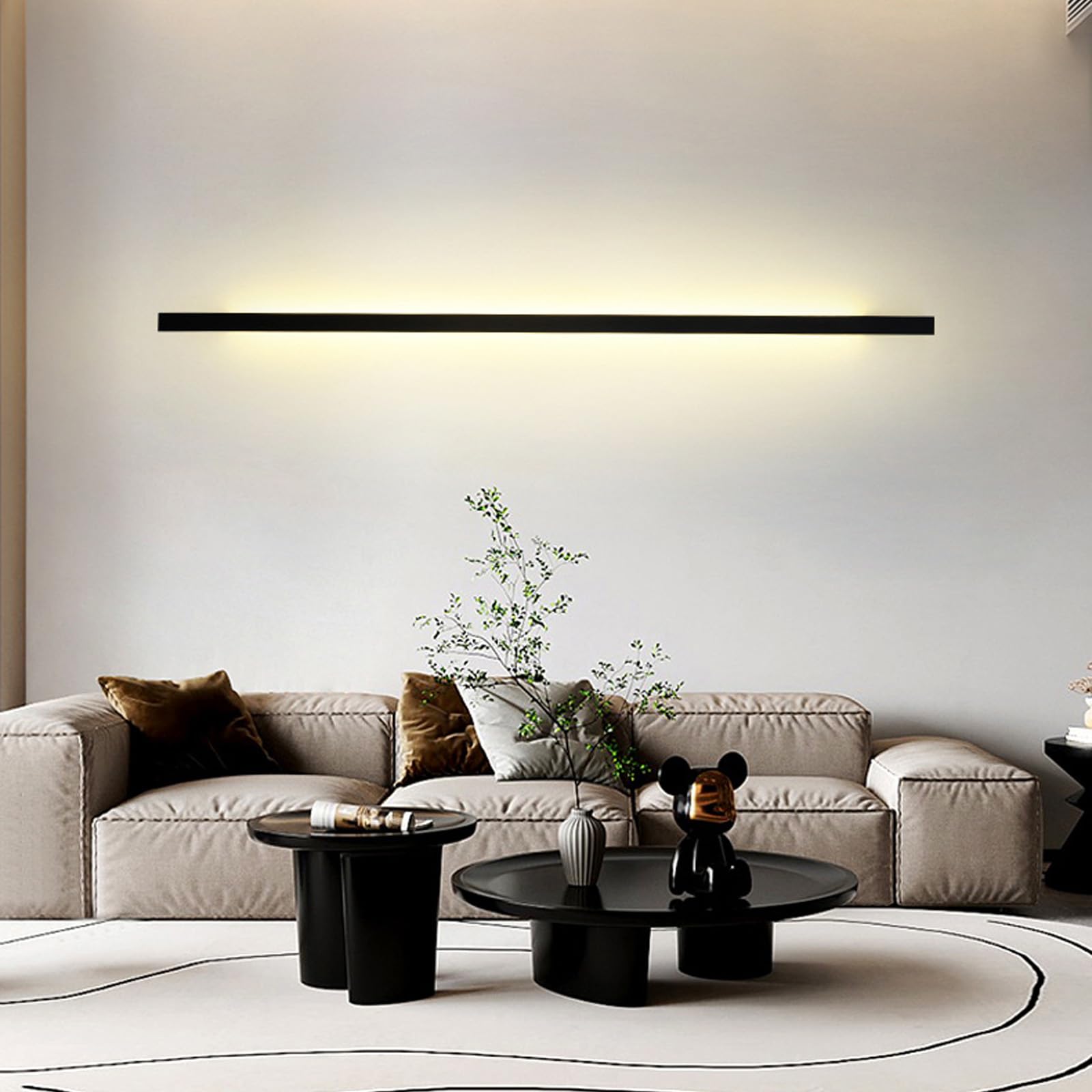 Moderne und dekorative LED-Wandleuchte, IP65, Bande aus Aluminium, ideal für einen Garten, UNE Villa oder ein Couloir (weiß, 100 cm)