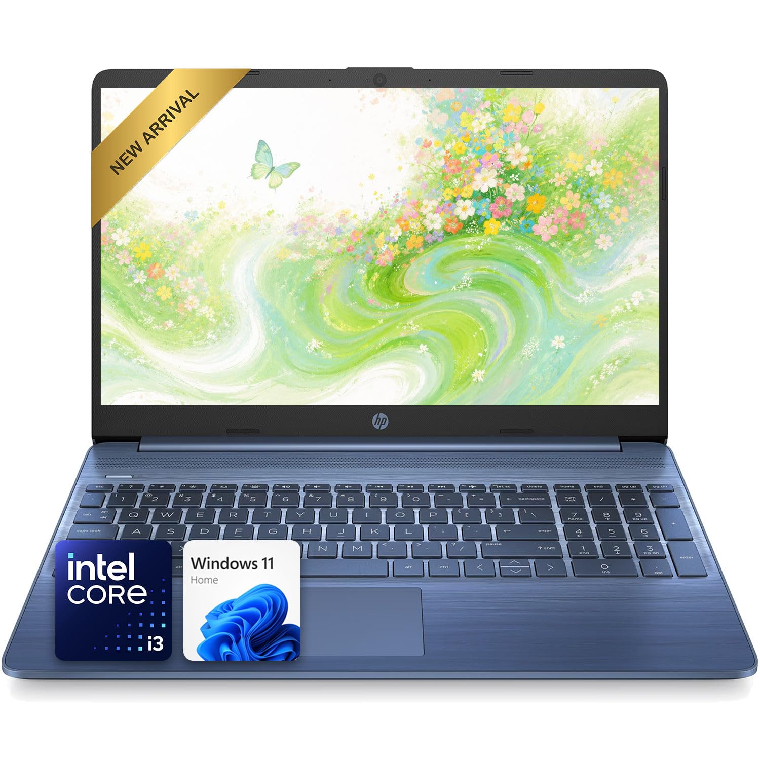 HP 15.6" Business Laptop | Intel Core i3 | 8GB RAM | 128GB PCIe SSD | Full-Size Keyboard & Numeric Keypad | Win 11 | USB-C | SD Card Reader | Portable Notebook for Home, Office, School & Everyday Use