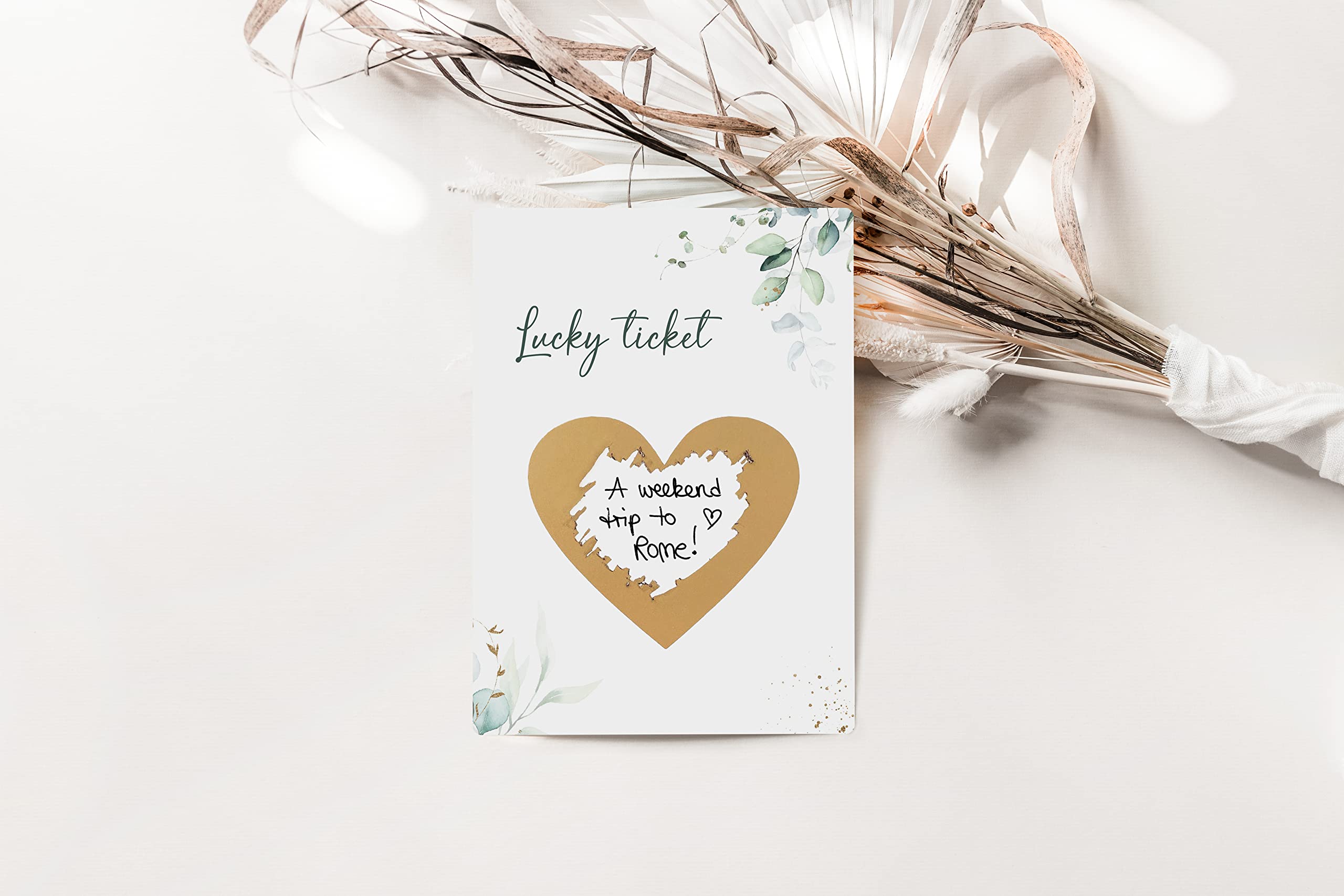Joli Coon 10 Lucky Ticket scratch cards - Eucalyptus - personalised scratch cards - Image 3