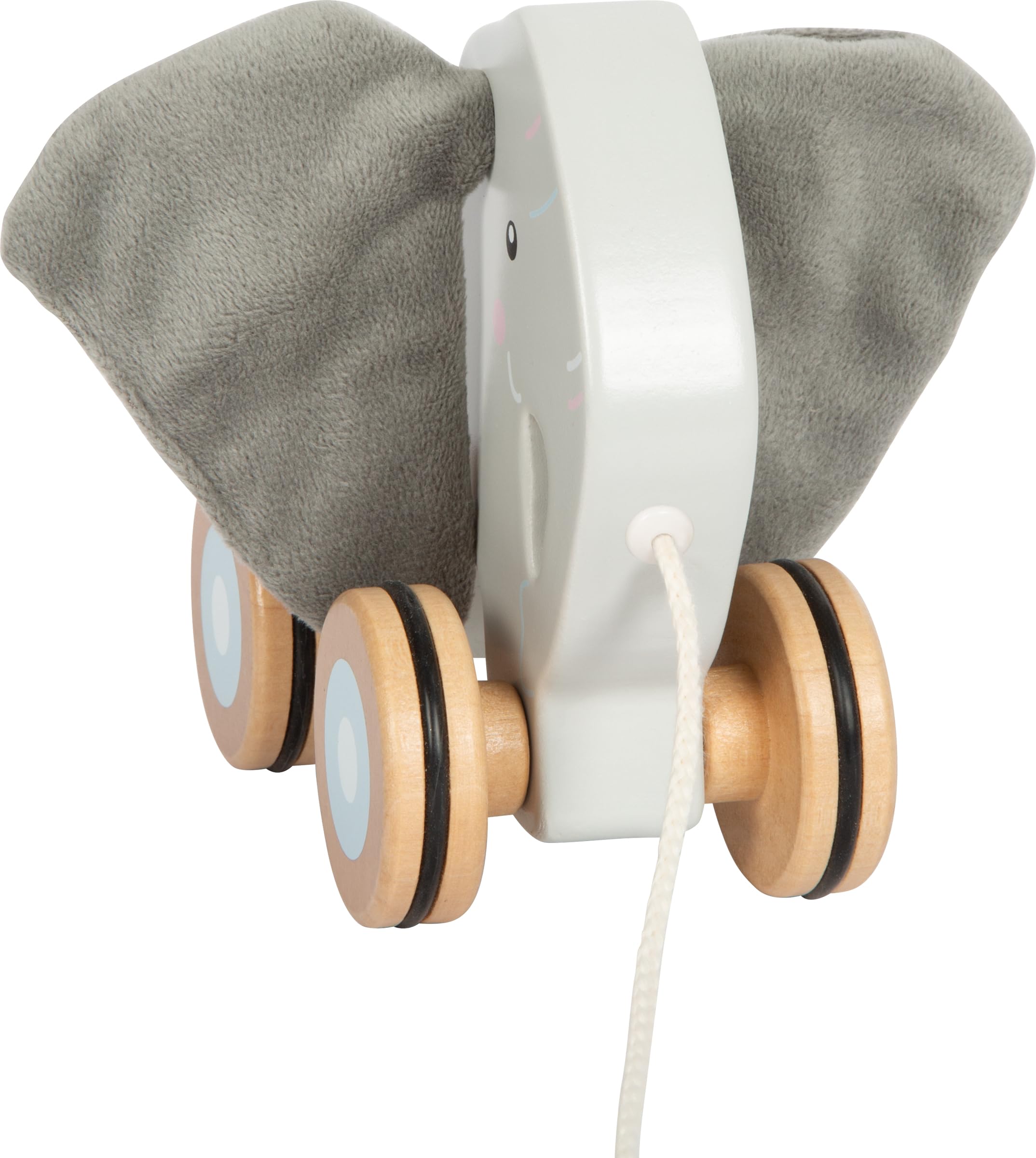 small foot trekolifant de Madera Con Orejas crujientes, Juguetes de tracción Con Ruedas de Goma, promotes la motricidad y el Aprendizaje a Caminar, Para niños a From 1 year, 12624