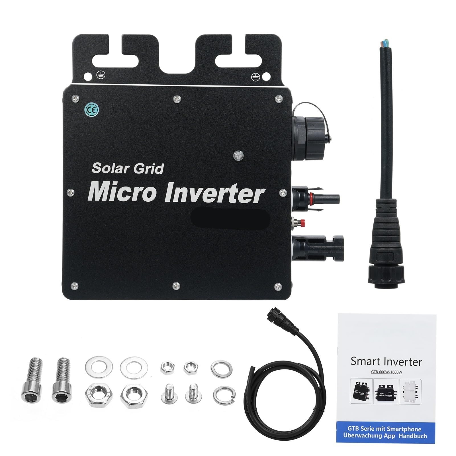Mikroinwerter, 400W Smart WiFi AC Grid Tie Micro Solar Inverter 22-50VDC Wejście Do Panelu Słonecznego 60/72 Ogniw 250~450W MPPT IP65