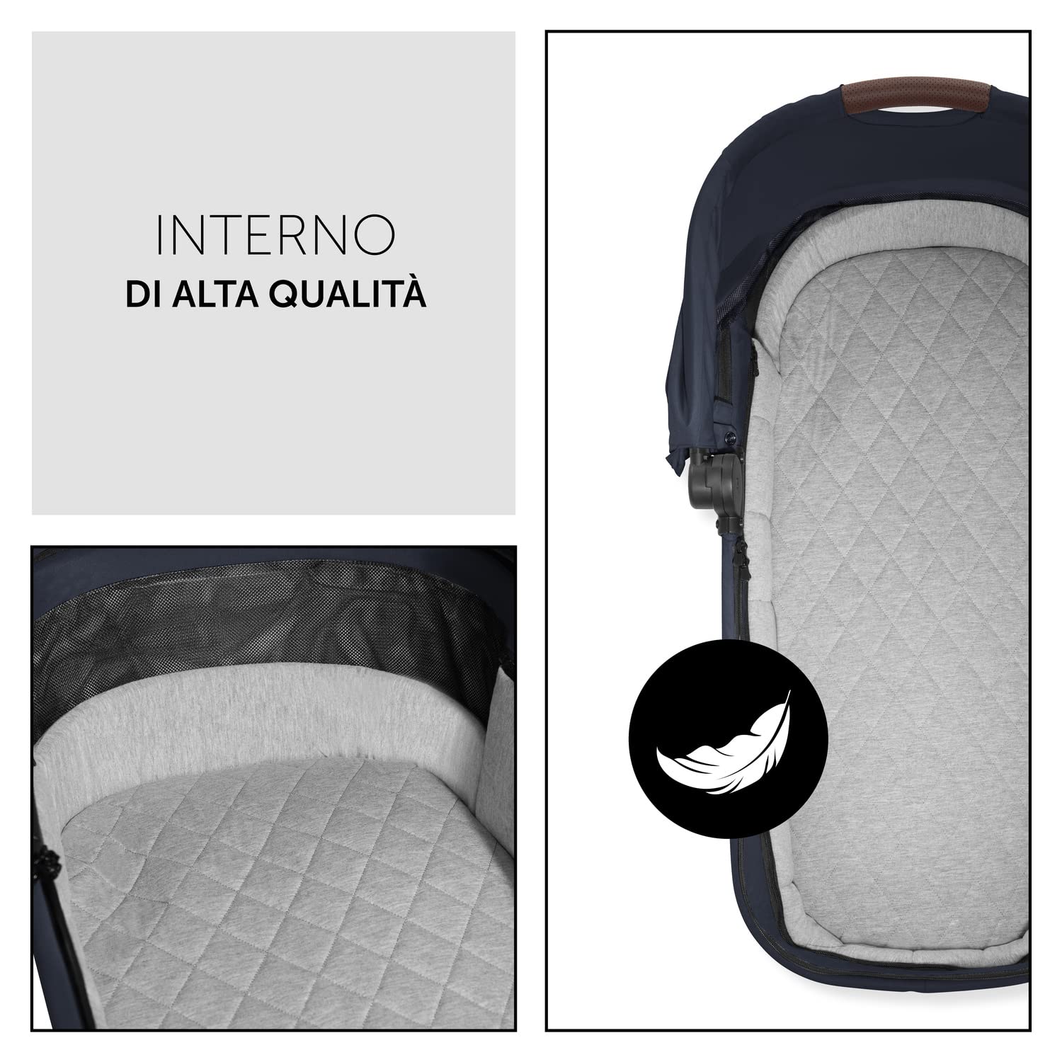 Hauck Culla Neonato Premium Walk N Care - Carrozzina Pieghevole per Neonati fino 9kg, Navicella con Pulsanti Memoria, Apertura Laterale XXL, Protezione UV 50+, Blu