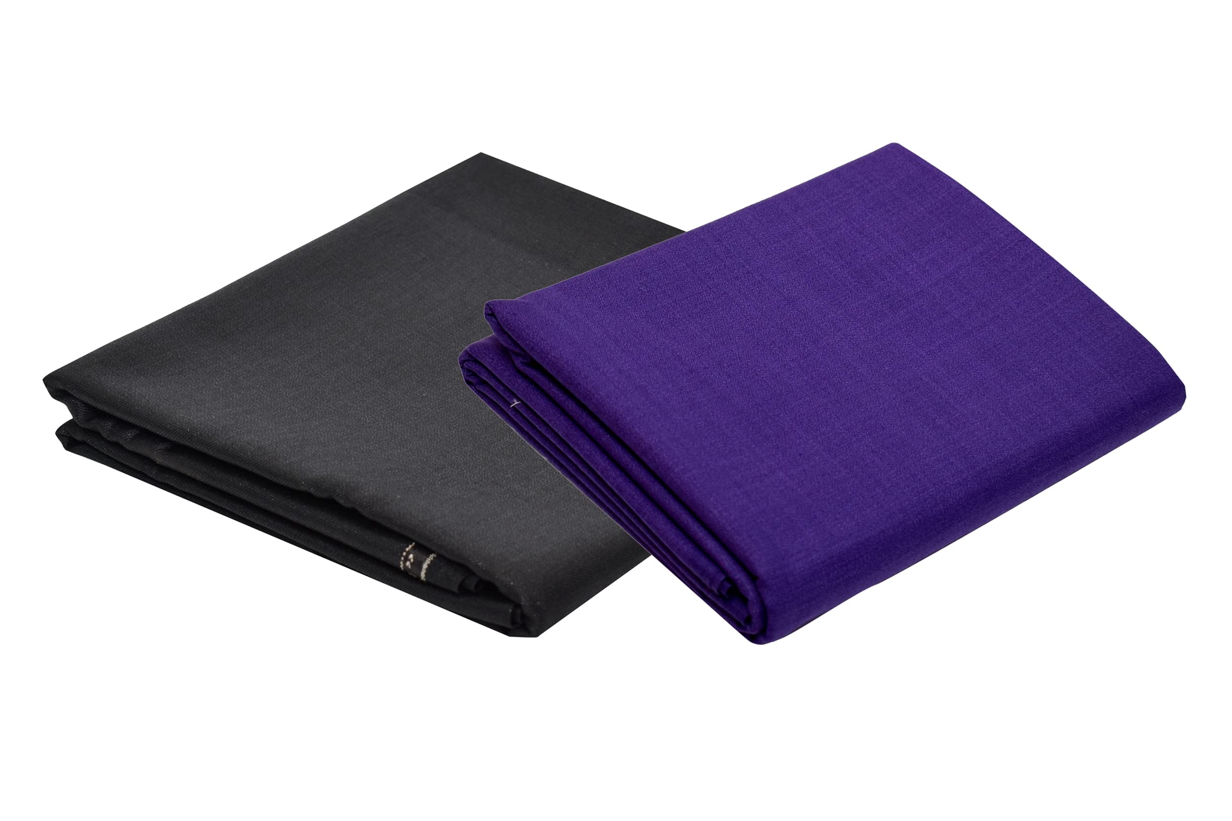 KUNDAN SULZ GWALIOR MEN'S Cotton Shirt & Poly-Viscose Trouser Fabric Combo Set (Black & Dark Purple; 1.30 & 2.25 Meters)-picture-15