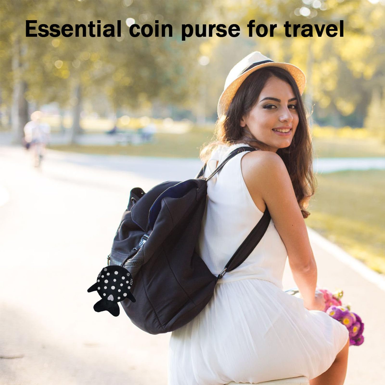 Shark Coin Purse Small Wallet for Women Cute Plush Cartoon Coin Pouch Cosmetic Items Bag for Headphones?coins?Banknotes and Lipstick (with Keychain shark) (grey)