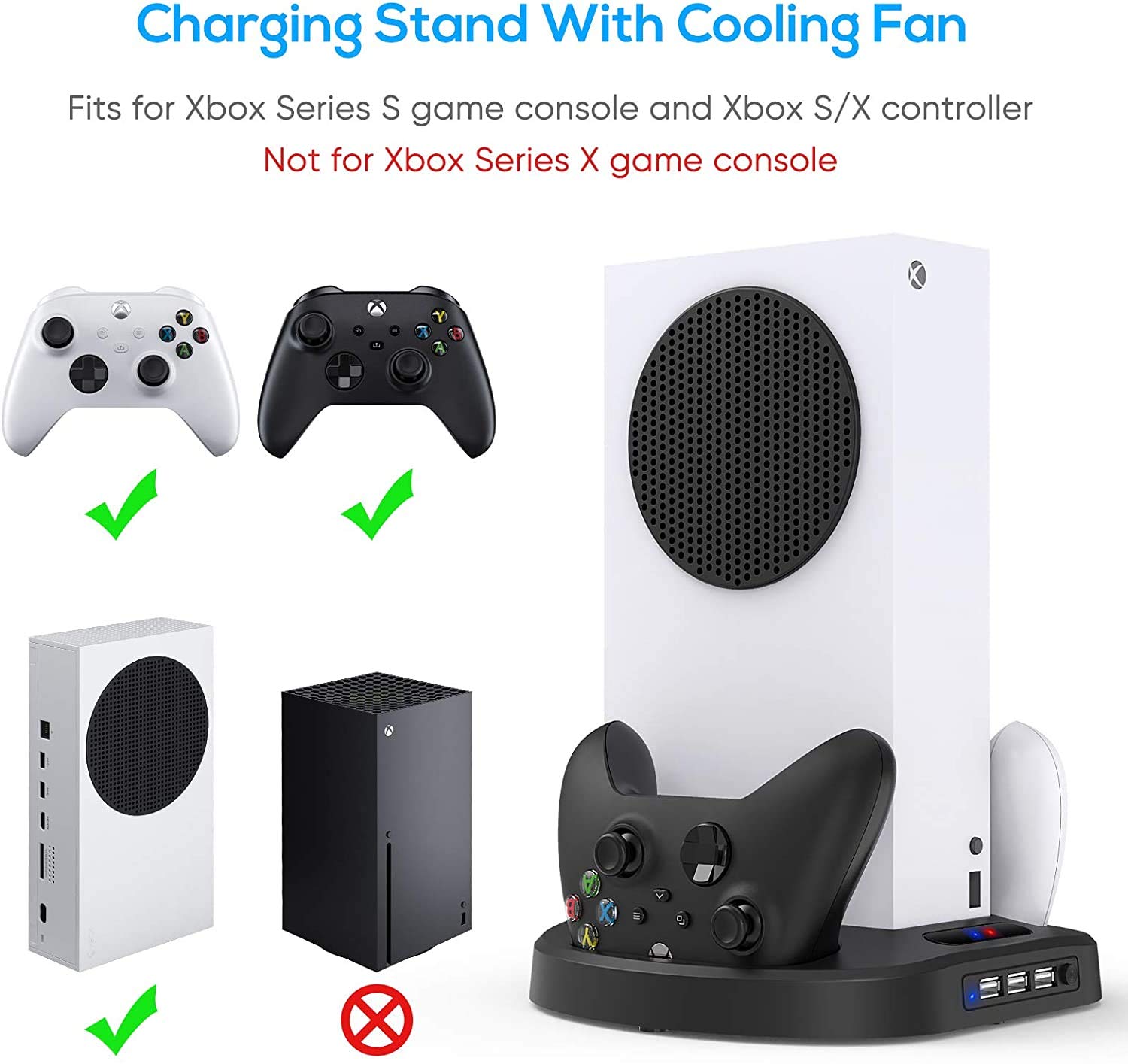 Amazon.co.jp: XboxシリーズS用の冷却ファンを備えたXboxシリーズS垂直