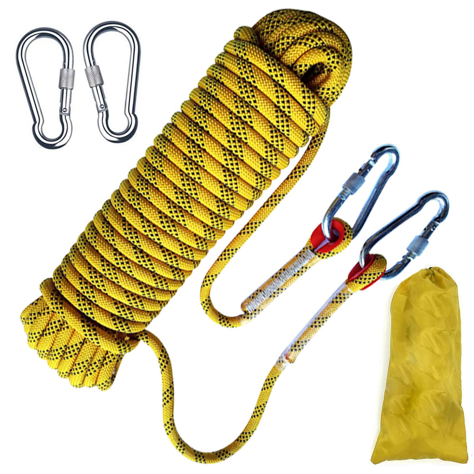 Accessoire Spéléologie Secours Corde D'escalade Statique Gangying 10mm - 10m Avec 2 Mousquetons - Pour Travail En Hauteur Corde A Grimper Accessoire Spéléologie Secours Corde D'escalade Statique Gangying 10mm - 10m Avec 2 Mousquetons - Pour Travail En Hauteur Corde A Grimper