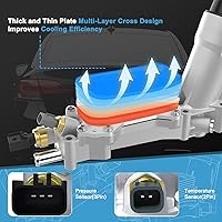 Vista 4 de 926-876 Enfriador de Aceite de Motor de Aluminio, Adaptador de Carcasa de Filtro de Aceite Para Chrysler 200 300 2011-2016, Dodge Charger Challenger