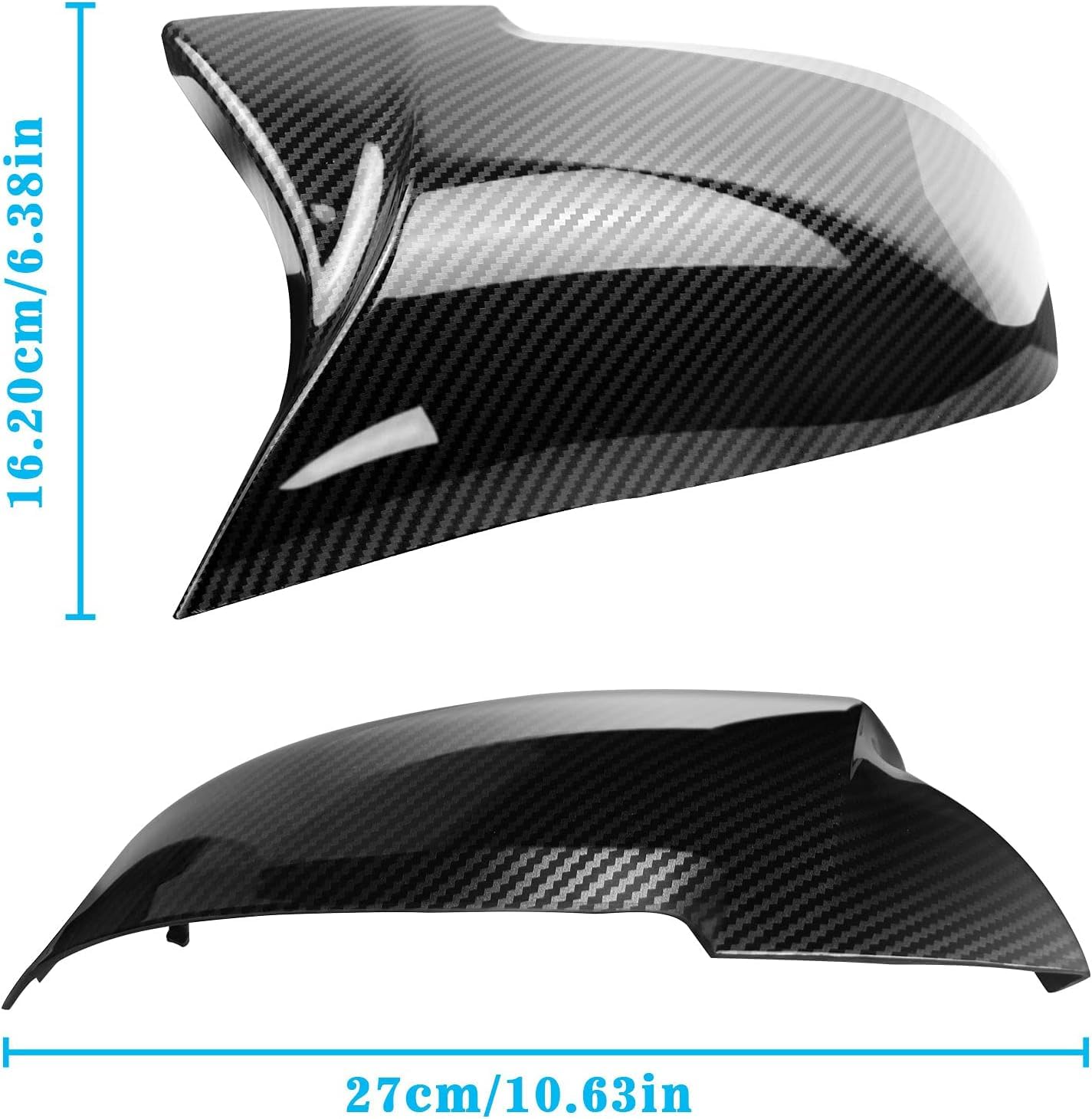 Coque de rétroviseur de voiture compatible for BMW Série 1 F20 F21/2 F22 F23 F87/3 F30 F31 F34/4 F32 F33 F36/i3 I01/X1 E84,Capuchons de Couvercle de Rétroviseu Gauche+Droite,(fibre de carbone)