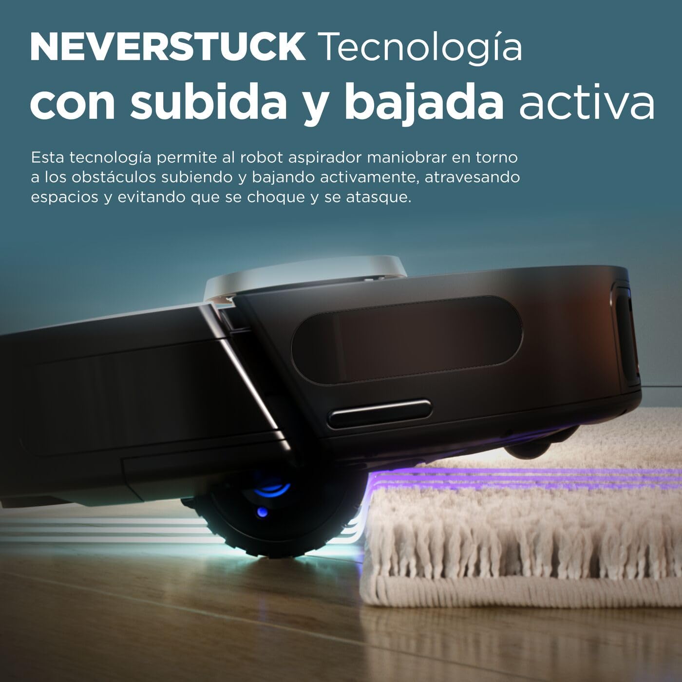 Shark PowerDetect, Robot Aspirador, Vaciado Automático, Negro, RV2820VEEU | Navegación 3D y LiDAR, Base Antialérgenos, Tecnología NeverStuck, para Alfombras, Suelos y Pelo de Mascotas, WiFi/App