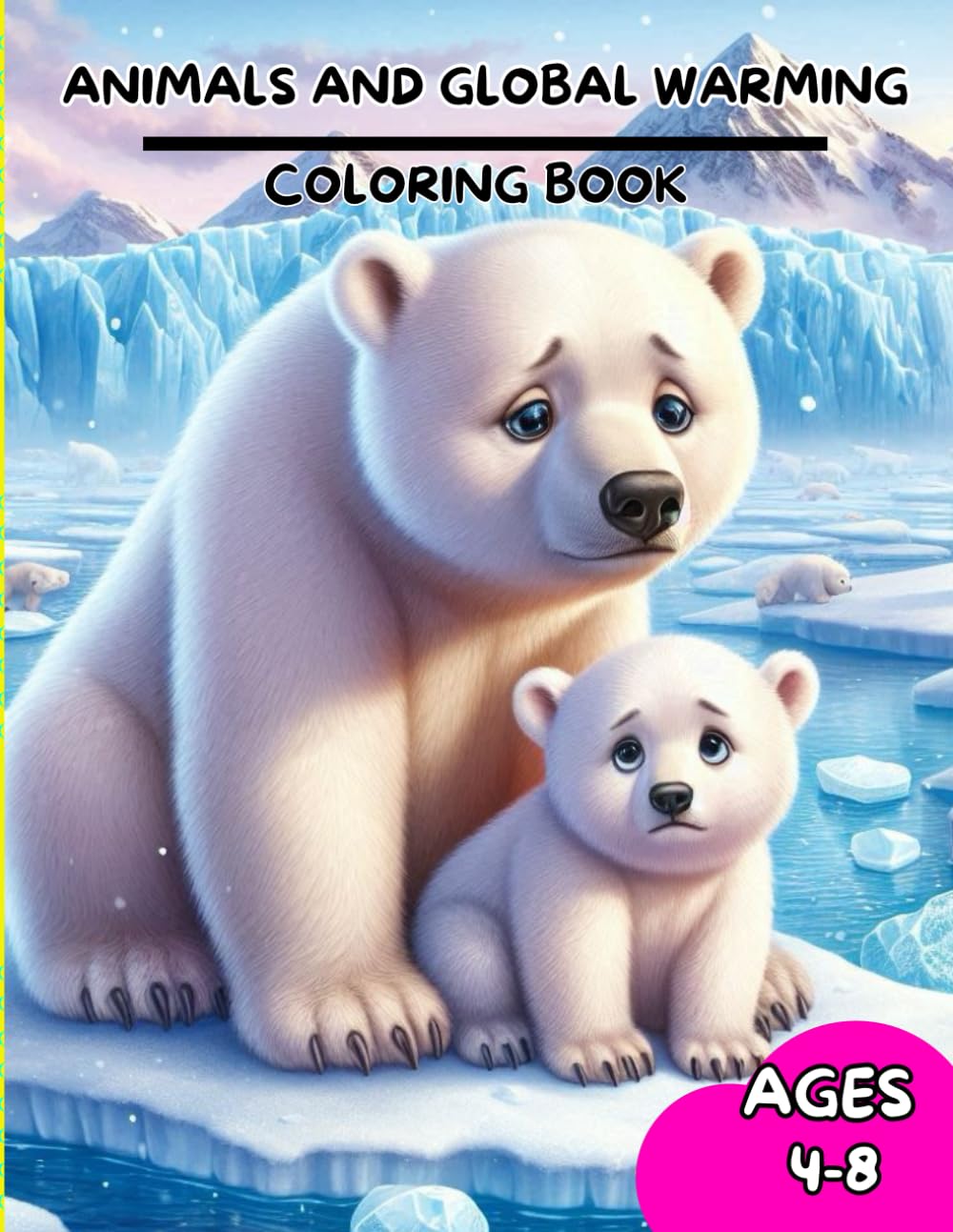 Animals affected by Global warming coloring book