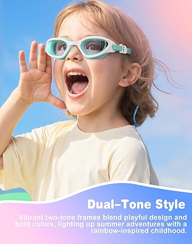 Miniatura 4 de Gafas de natación para niños en color caramelo de doble tono