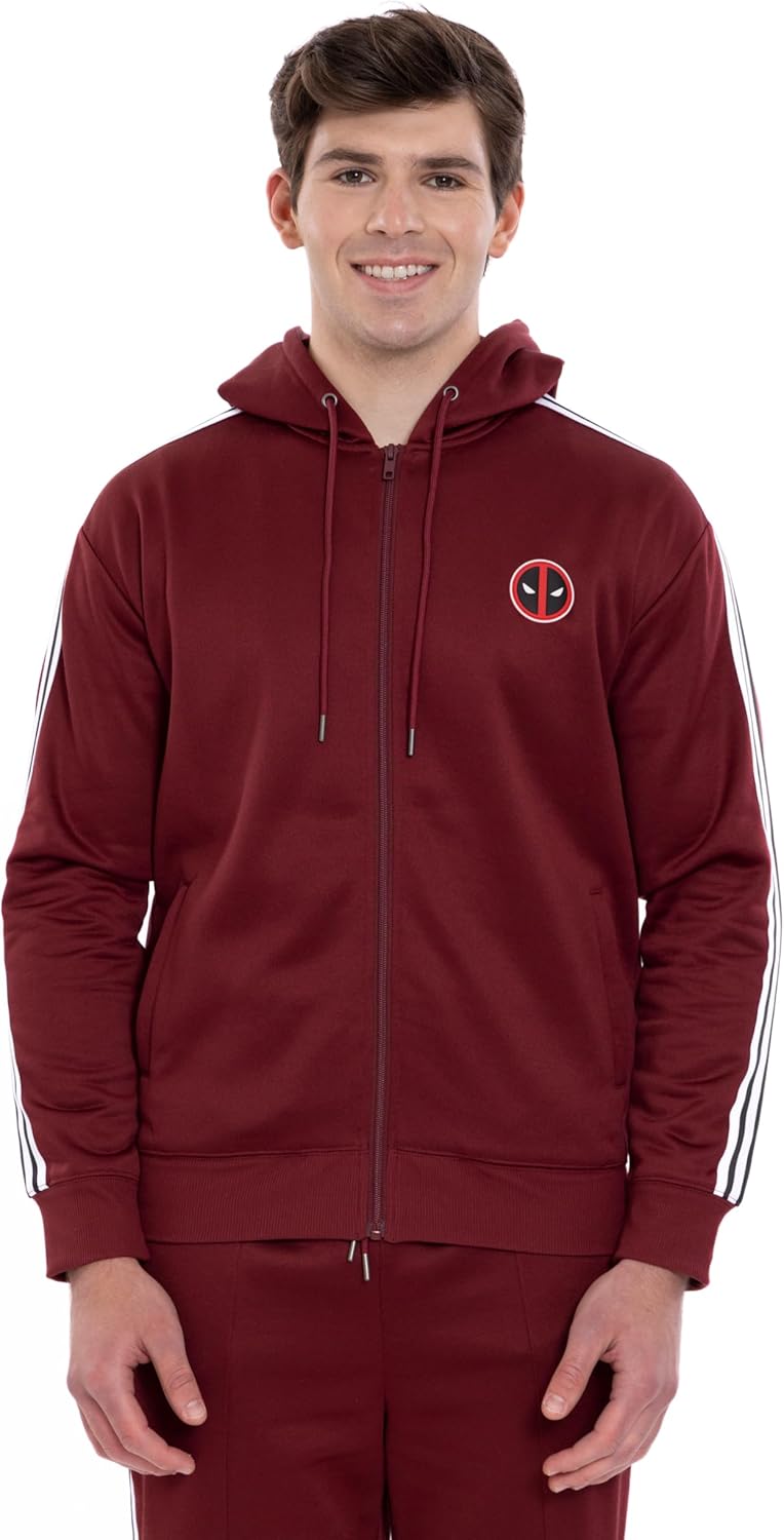 Marvel Zip Up Athletic Track Hoodie Adult Sizes (X-Small - 2XL)