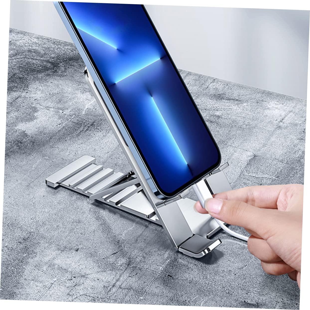 Hemobllo 3pezzi Supporto Per Telefono Da Scrivania Pieghevole e Portatile Supporto Per Smartphone e Tablet Design Elegante Per Casa Ufficio e Studio