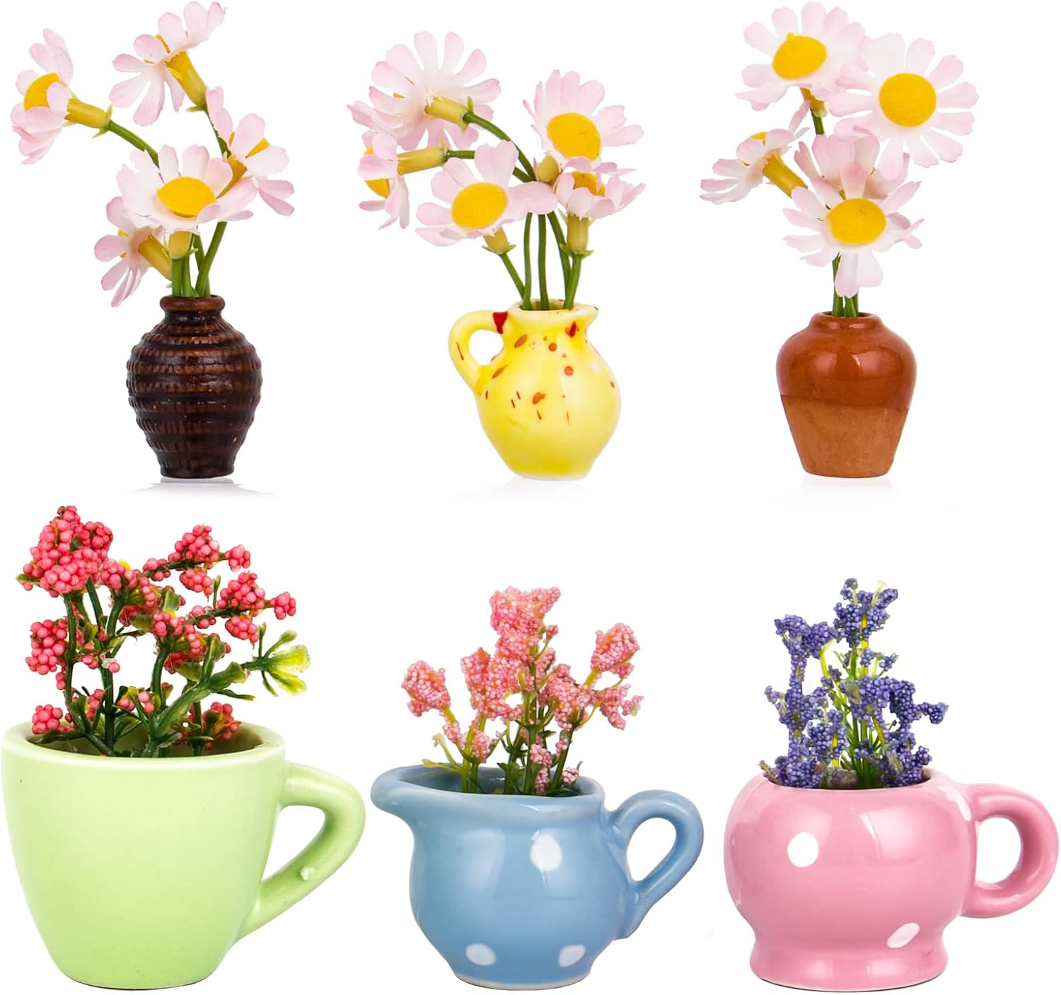 Mini Ceramic Vase Fridge Magnets, Cute Vase Refrigerator Magnets, Tiny 3D Plant Ceramic for Refrigerator, Cute DIY Plants Decor Accessories, Fridge Kitchen Office Decoration Mini Ceramic Vase Fridge Magnets, Cute Vase Refrigerator Magnets, Tiny 3D Plant Ceramic for Refrigerator, Cute DIY Plants Decor Accessories, Fridge Kitchen Office Decoration