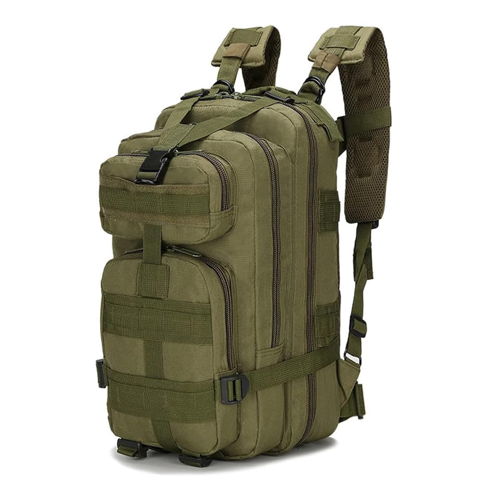 Lawaia Unisex Green Military Backpack 30L Tactical Rucksack For Men Women Camping Bag Waterproof Backpack Mens Hiking Backpack Gym Work Bag Mens Travel Rucksack 43X24x20cm Back Pack (Green)