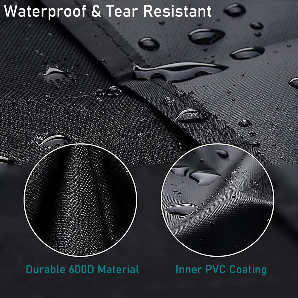 ZJYWSCH Housse de chauffage d'extérieur imperméable 600D robuste avec fermeture éclair 58,4 x 58,4 x 228,6 cm résistante aux intempéries