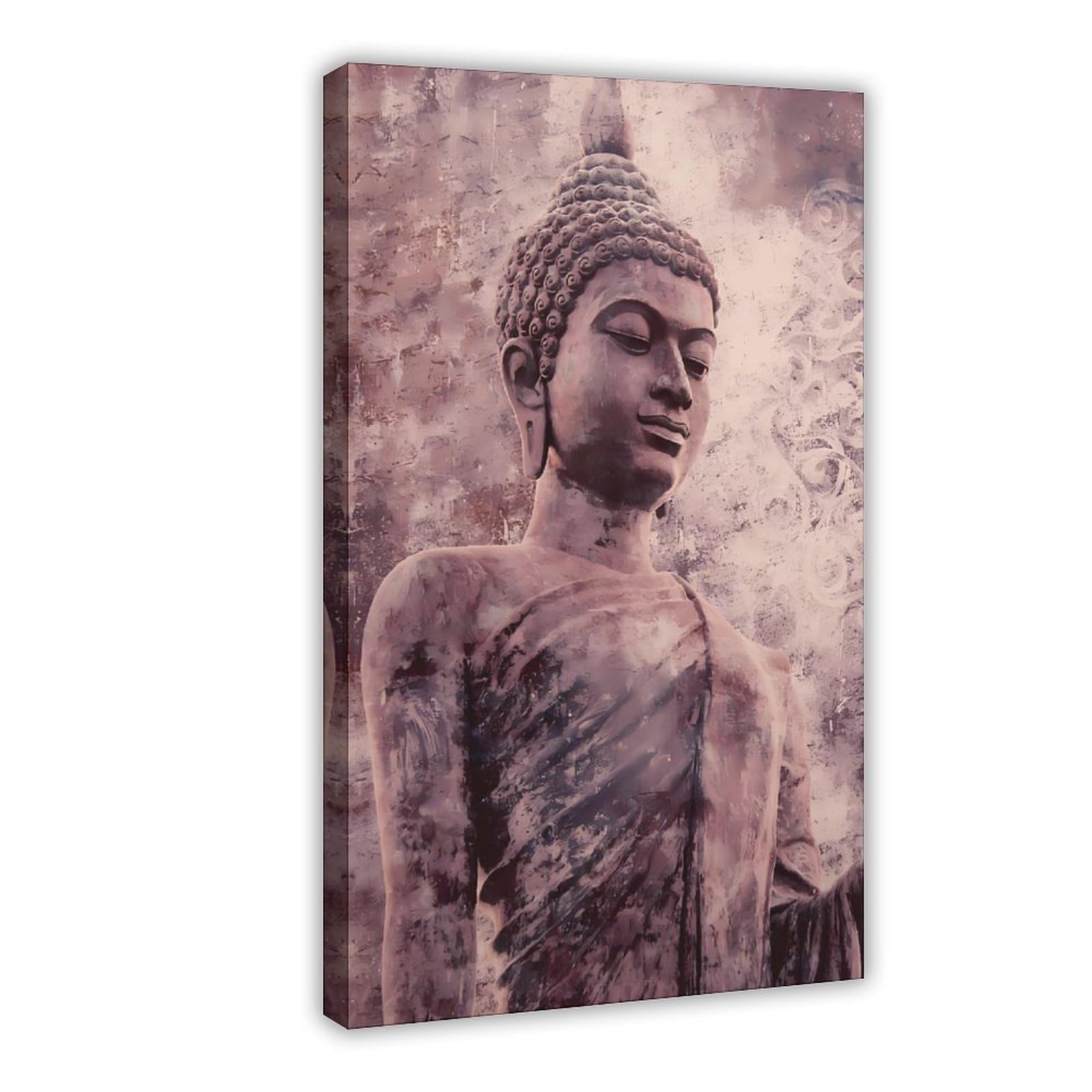 Qnvjqkdsi Frame Buddha Meditation Art Canvas Poster Bedroom Decor Landscape Office Room Decor Gift 24" L X 36" W