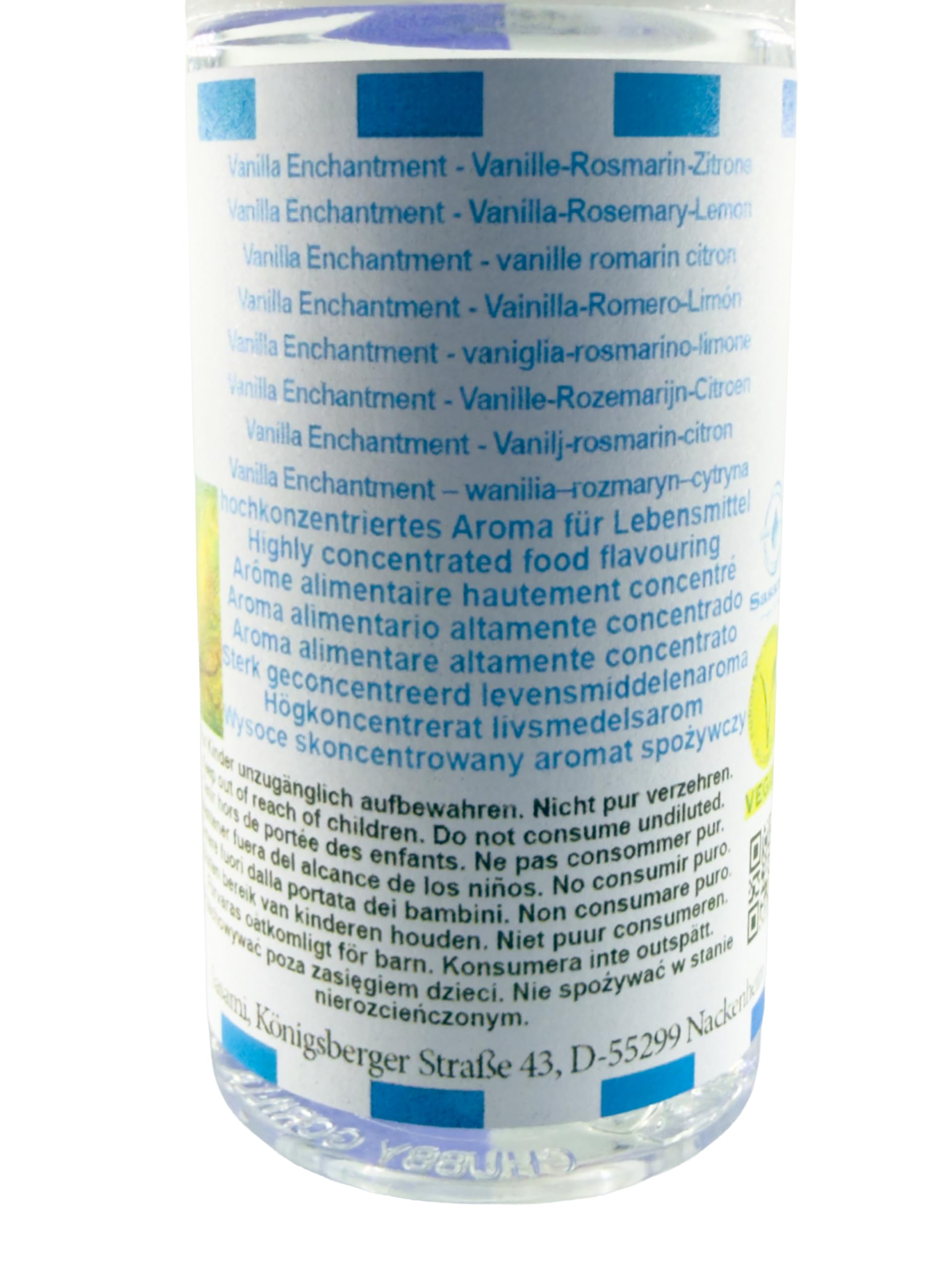 Vanilla Enchantment - Vanille-Rosmarin-Zitrone Aroma Konzentrat - Vegan - Sasami - 100ml