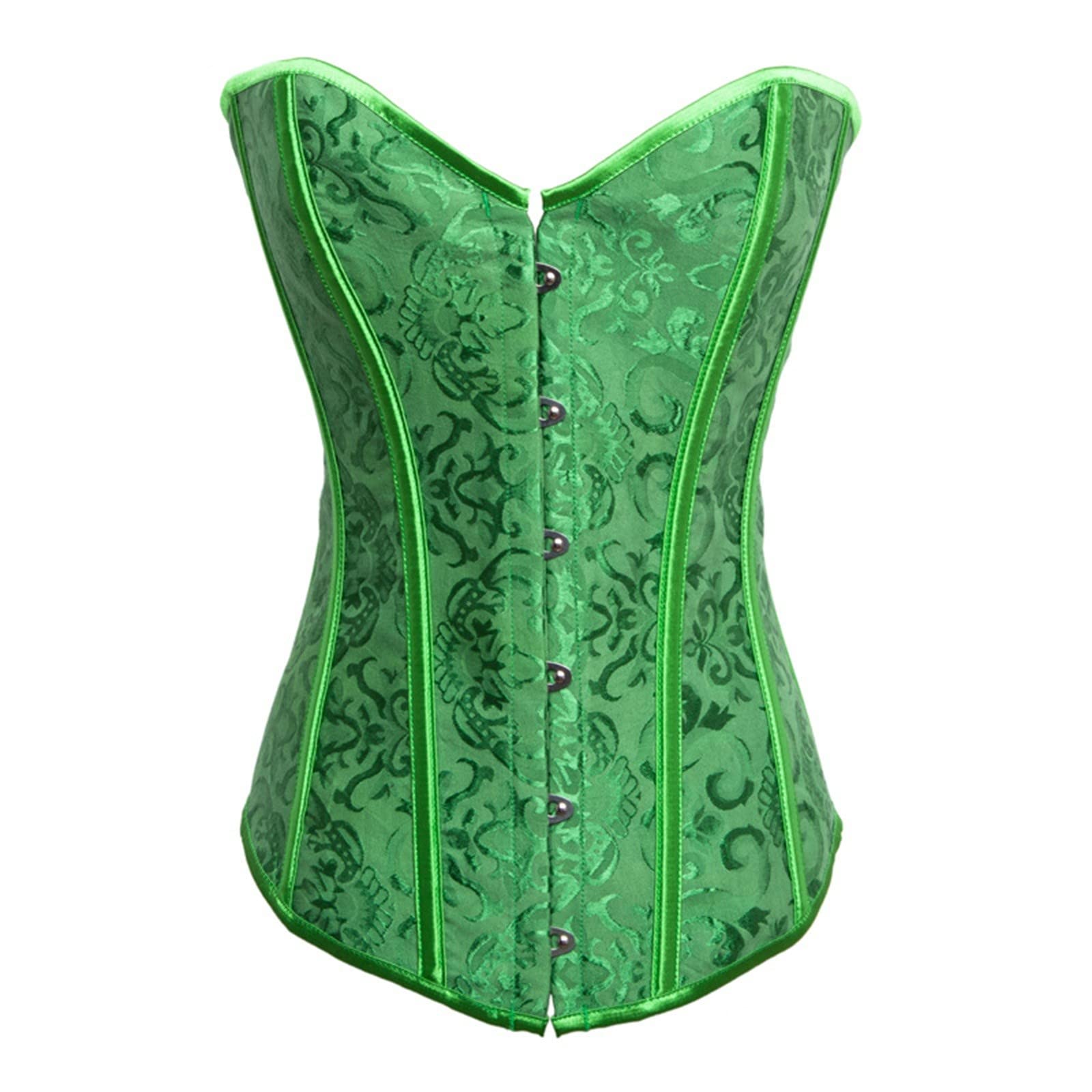 Corset en cuir pour femme style palais fermeture éclair frontale unie