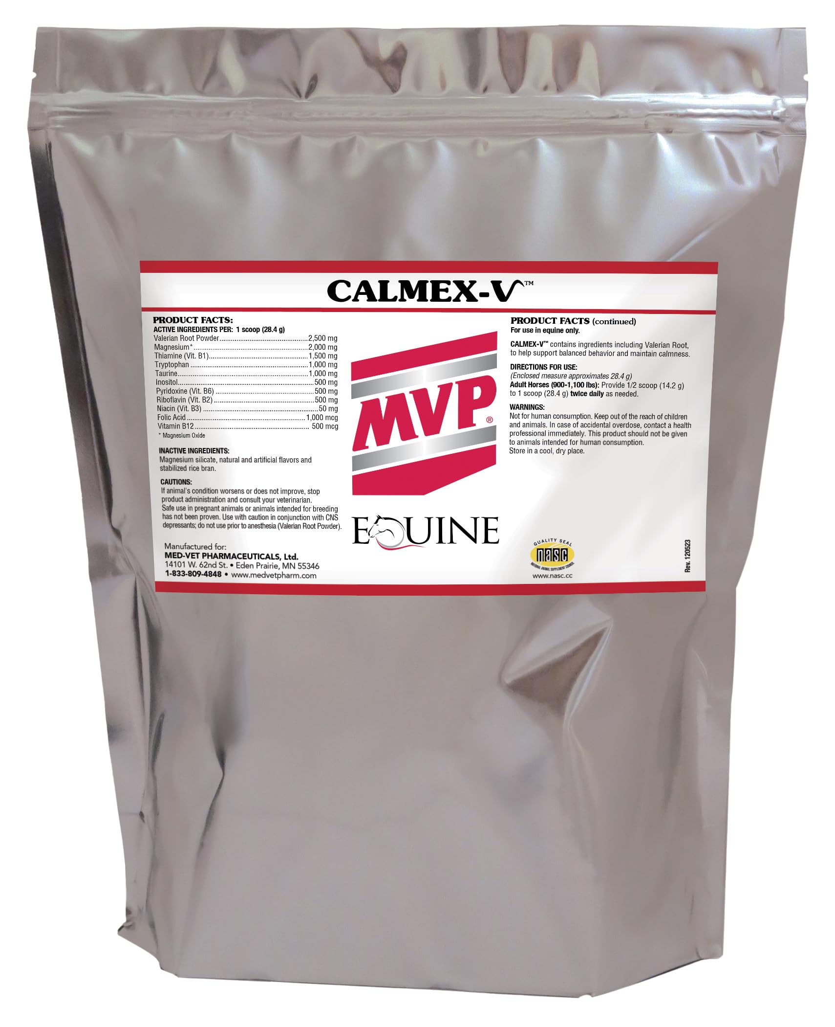Calmex-V (5 lb) Calming Support for Horses.