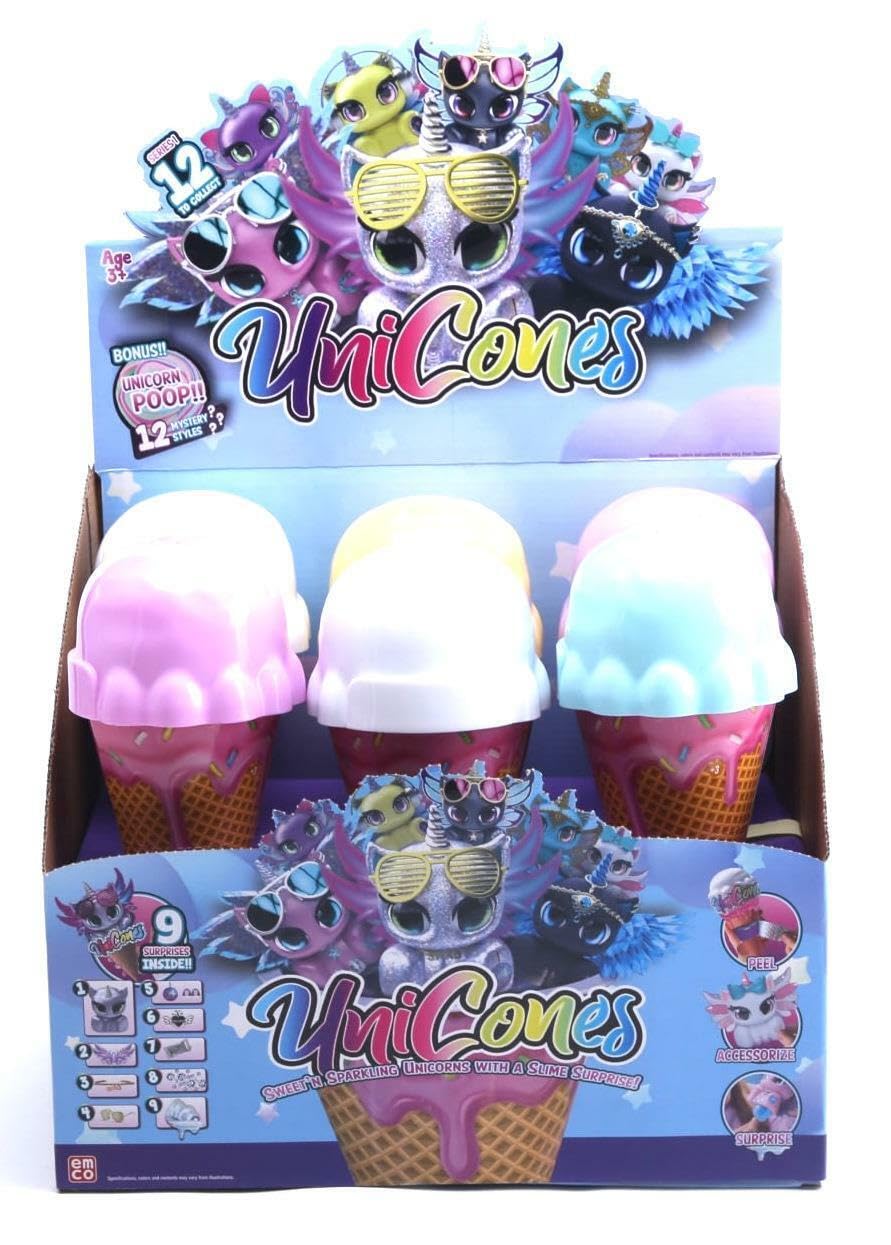 Unicones 12 Asst S1 Surprise Unicorn Doll in Ice Cream Cone with