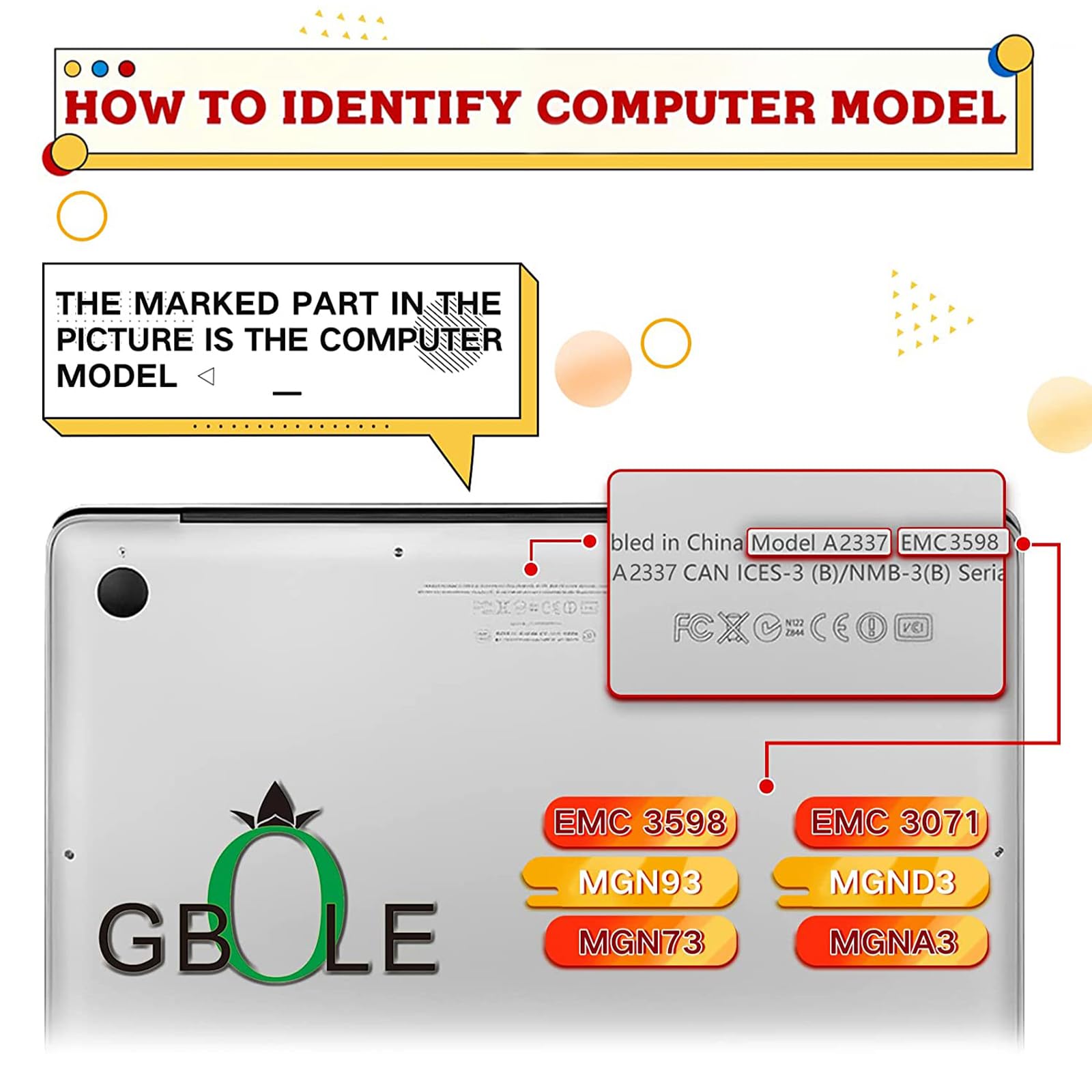 Snapklik.com : GBOLE A2337 M1 Screen Replacement For MacBook Air M1 ...