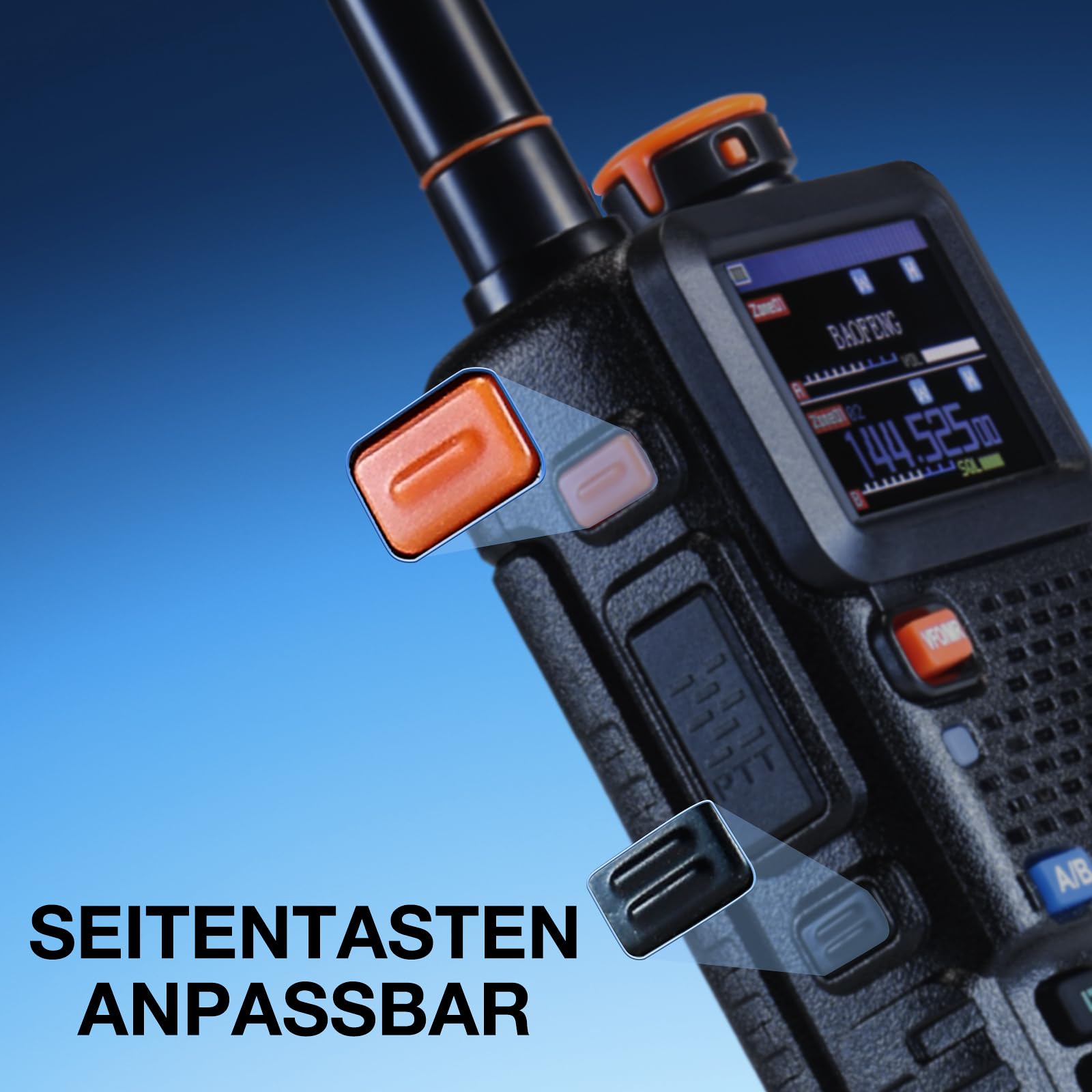 BAOFENG UV-5RM Plus GPS Funkgerät, 10W Handfunkgerät 10 Zonen 640 Kanäle | GPS-Mehrbandfunkgerät mit 1,77" Farbbildschirm, 2500 mAh Akku, 10 Zonen 640 Kanäle für Outdoor-Abenteuer