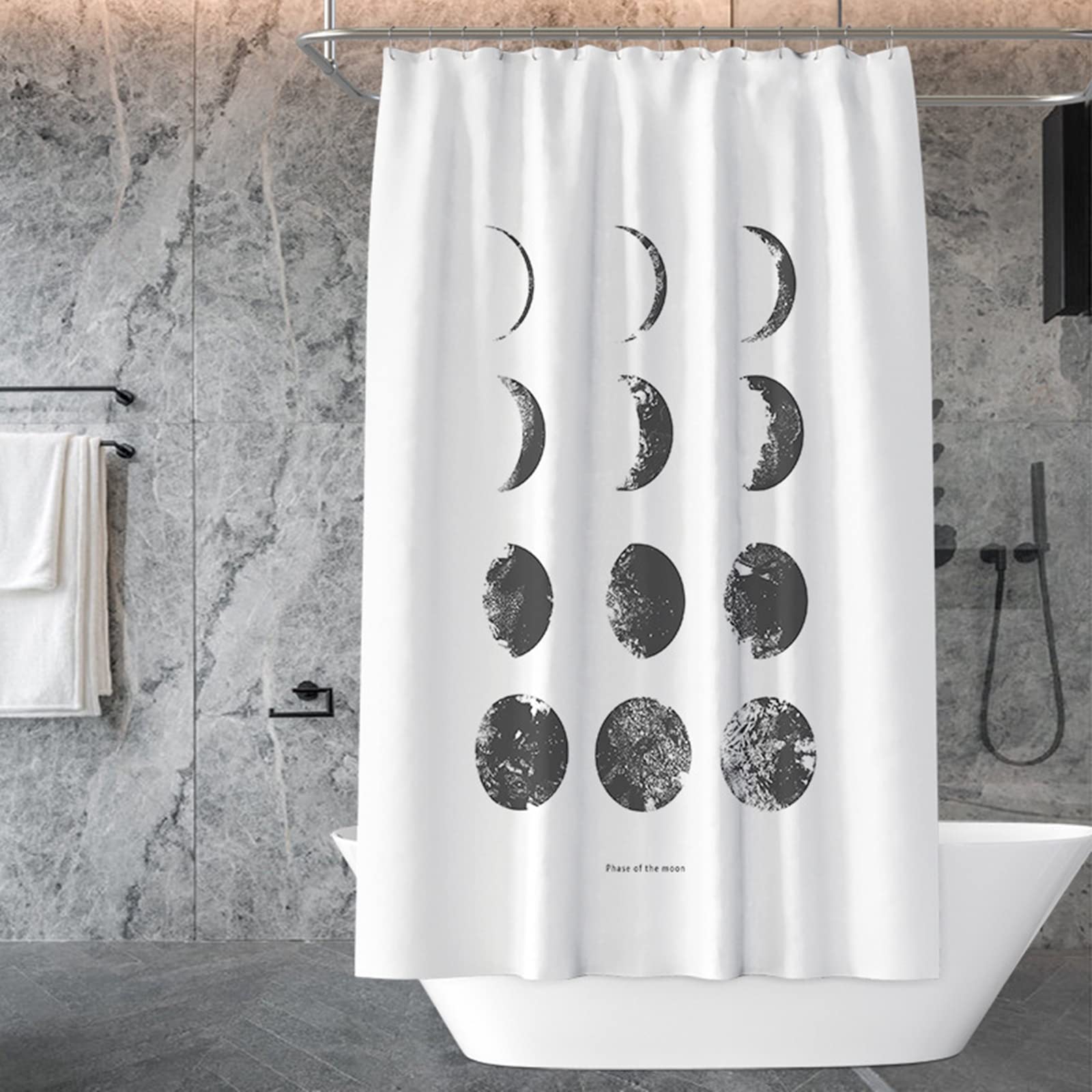 Rideau de douche éclipse lunaire polyester 200x200cm KnSam