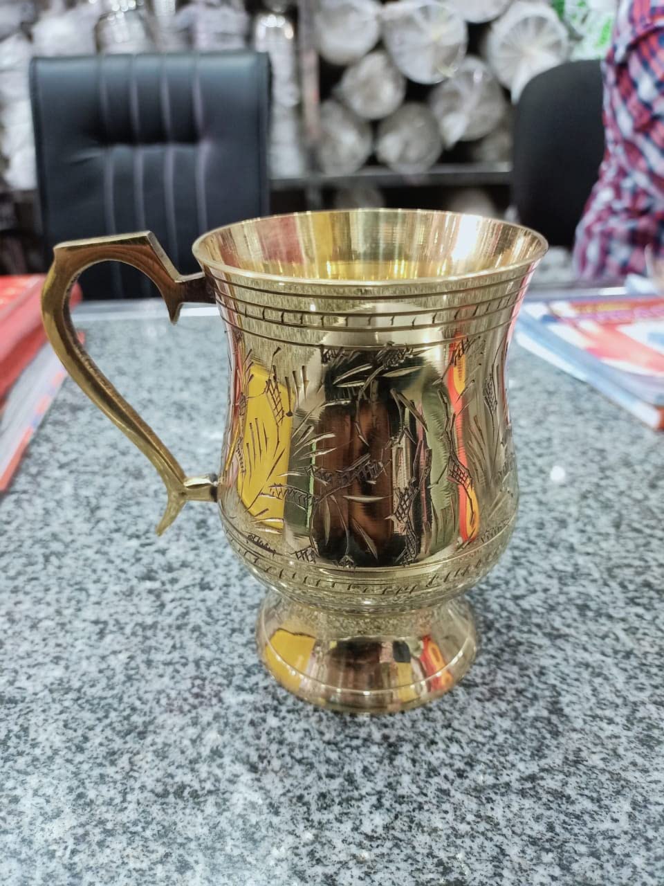 Brass Mug - Golden, 480 ml