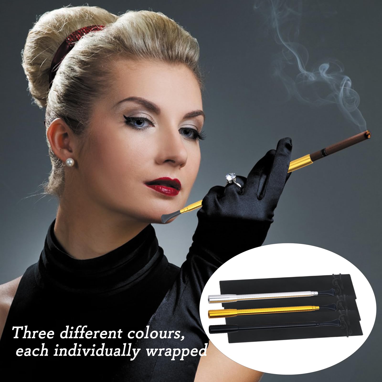 why did women use cigarette holders Pack of 3 Cigarette Holders for Women, Extendable Cigarette Holder Slim,  Cigarette Extension Women Separately Packed, Cigarette Holder in Vintage  Style, Costume Accessories, Cosplay Props : Amazon.ie: Fashion