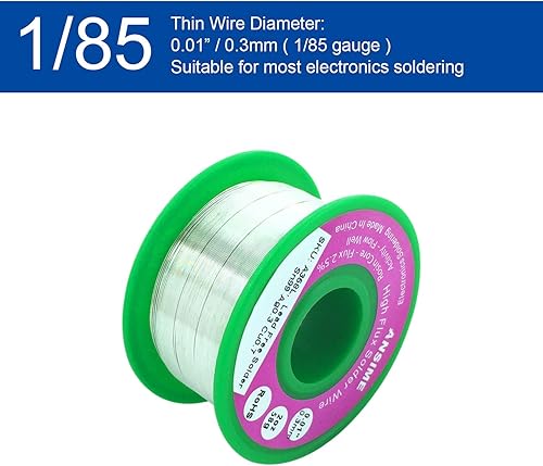 Miniatura 2 de Alambre de soldadura ultra fino 0.012 in sin plomo Electrónica Soldadura Alambre de soldadura, fundente de colofonia aleación alambre de soldadura