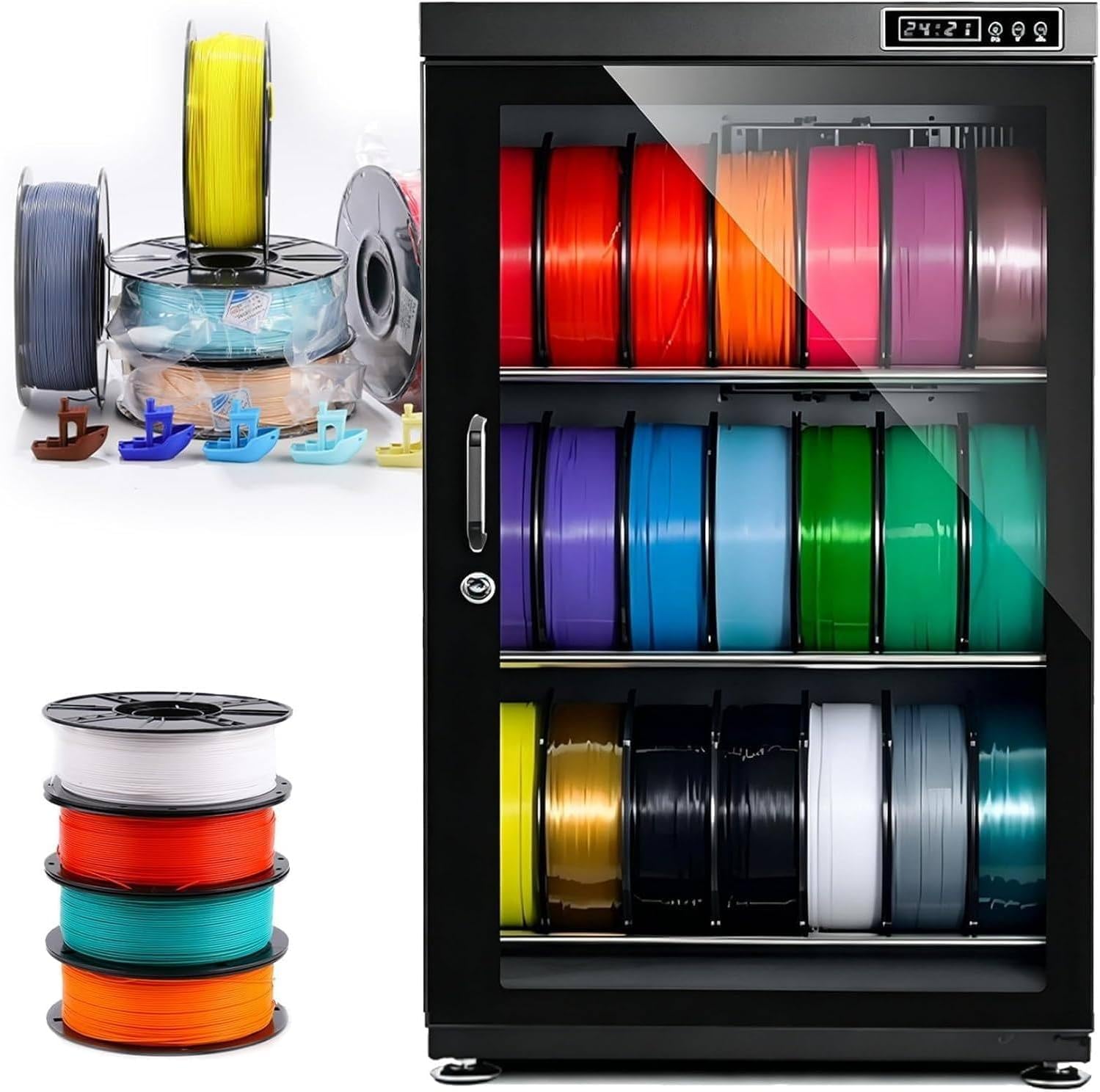 Armoire De Séchage Filament 3D, 10-12/18-21 Bobines 70/115L