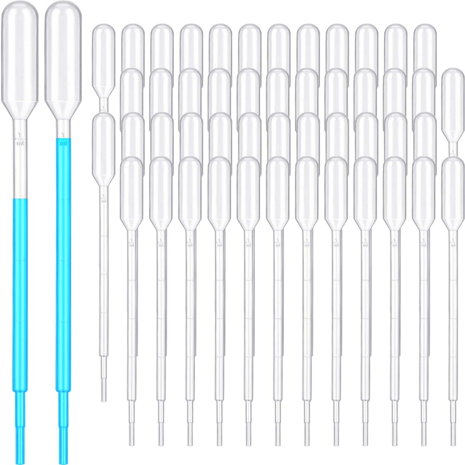 Kingdder 3000 Pcs Plastic Transfer Pipettes Disposable Graduated Pipettes for Scientific Experiment, Essential Oils, Make up Tool (1 ml)