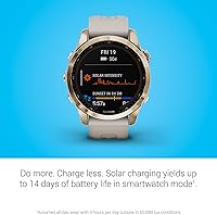 Vista 57 de Garmin Fenix 7S - Reloj inteligente de aventura de tamaño más pequeño, con capacidad de carga solar, resistente reloj para exteriores
