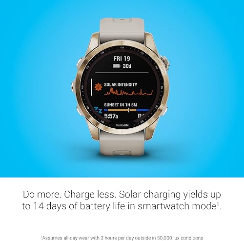 Miniatura 51 de Garmin Fenix 7S - Reloj inteligente de aventura de tamaño más pequeño, reloj resistente al aire libre con GPS, pantalla táctil, características