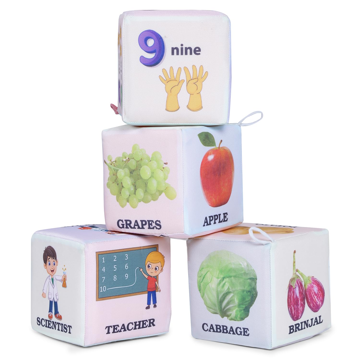 Keshav Creation Baby Learning Toys | Foam Printed Cubes | Baby Soft Toys | Set of 4 Piece (B0C9J9SMFR) Amazon Price History, Amazon Price Tracker