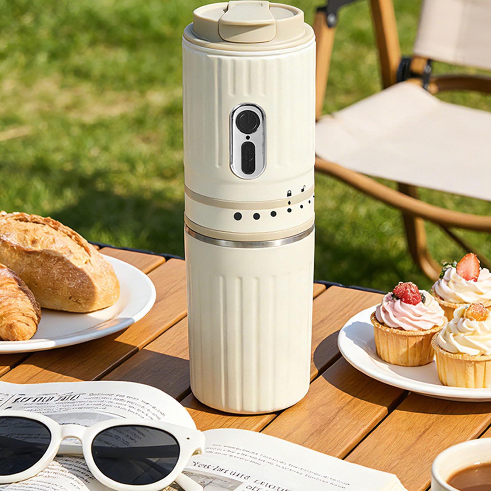 Macinino da caffè elettrico portatile Rettificatrice motorizzata Macchina da caffè domestica Smerigliatrice semplice per smerigliatrice da viaggio per la casa e l ' uso