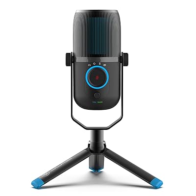 JLab Talk USB Microphone, USB-C Output, Cardioid, Omnidirectional, Stereo or Bidirectional, 96k Sample Rate, 20Hz, 20kHz Frequency Response, Volume, Gain Control, Quick Mute, Plug & Play
