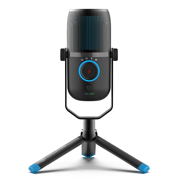 JLab Talk USB Microphone, USB-C Output, Cardioid, Omnidirectional, Stereo or Bidirectional, 96k Sample Rate, 20Hz, 20kHz Frequency Response, Volume, Gain Control, Quick Mute, Plug & Play